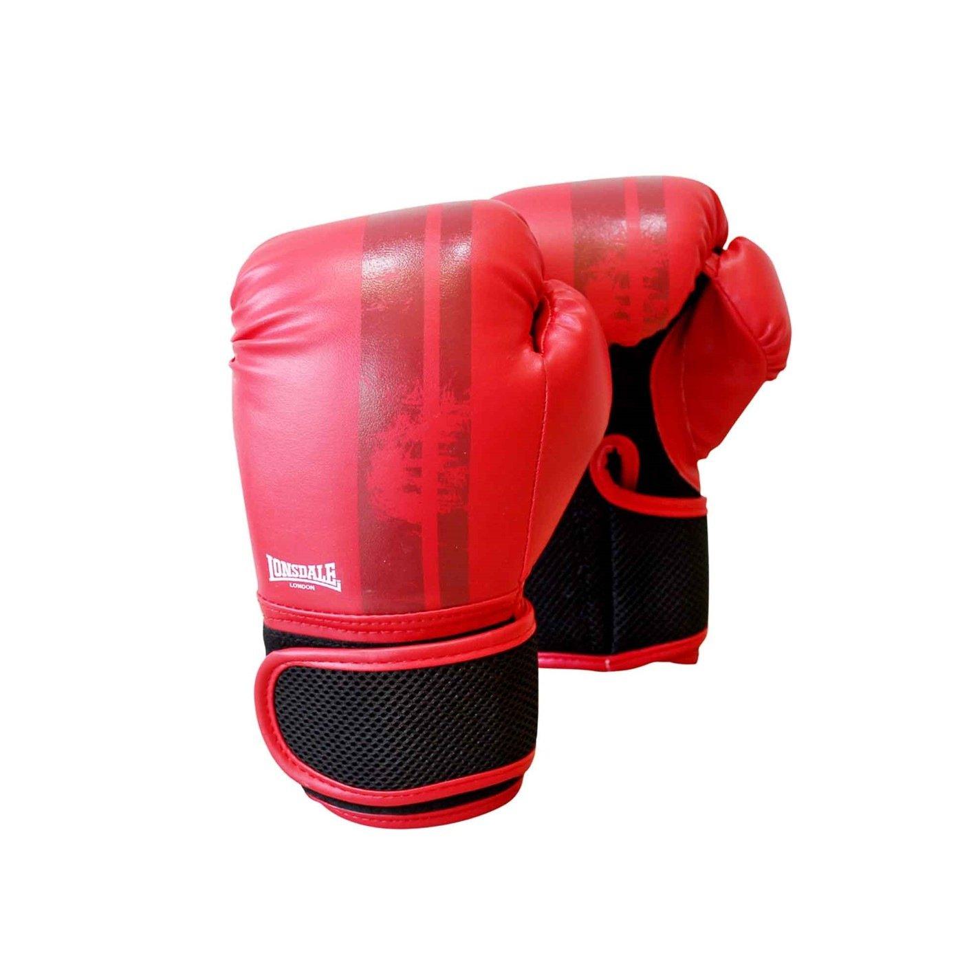 Red/Black - Lonsdale - Boxing Glove and Pad Set Juniors - 5