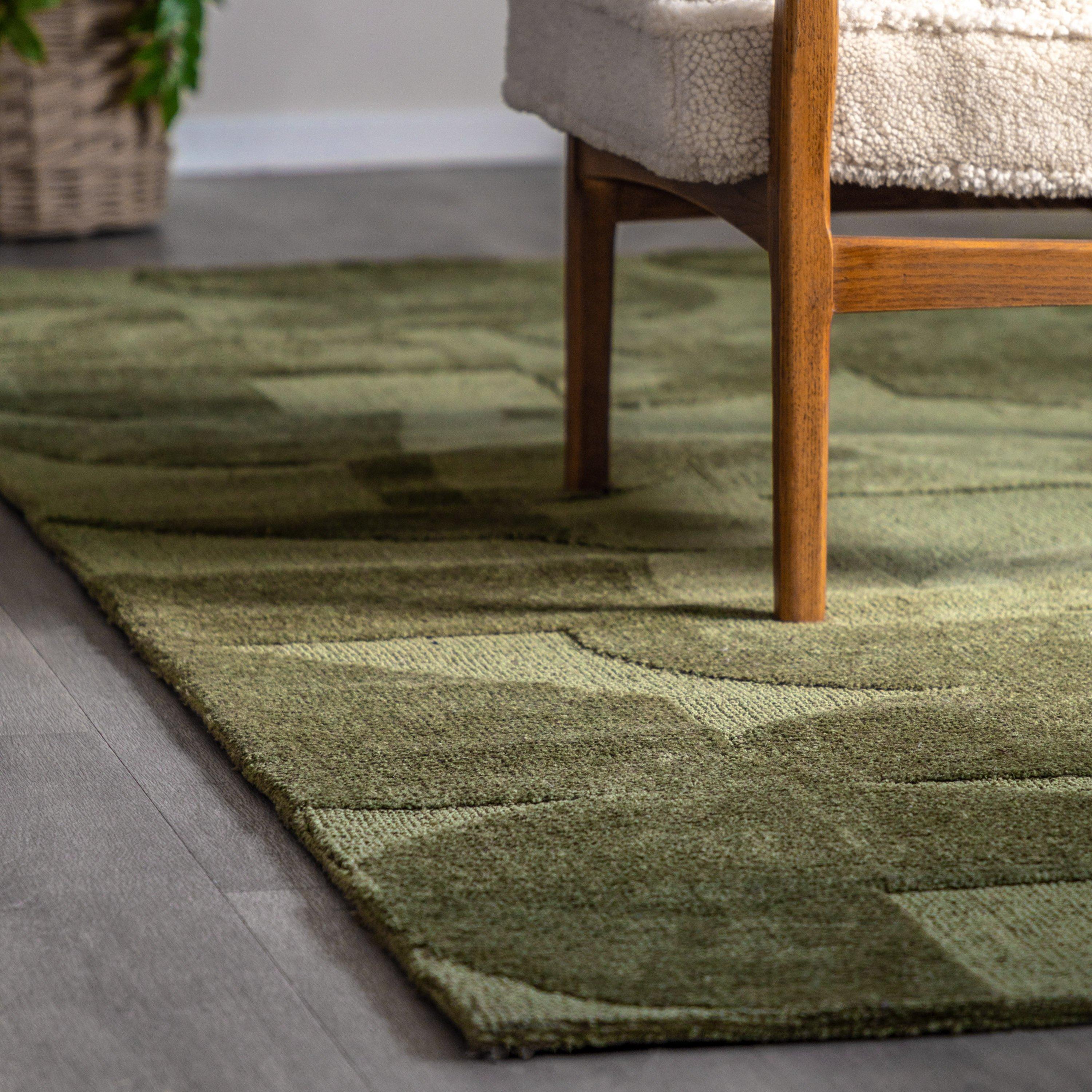 Gallery  Cortland Block Rug 1200X1800mm Olive