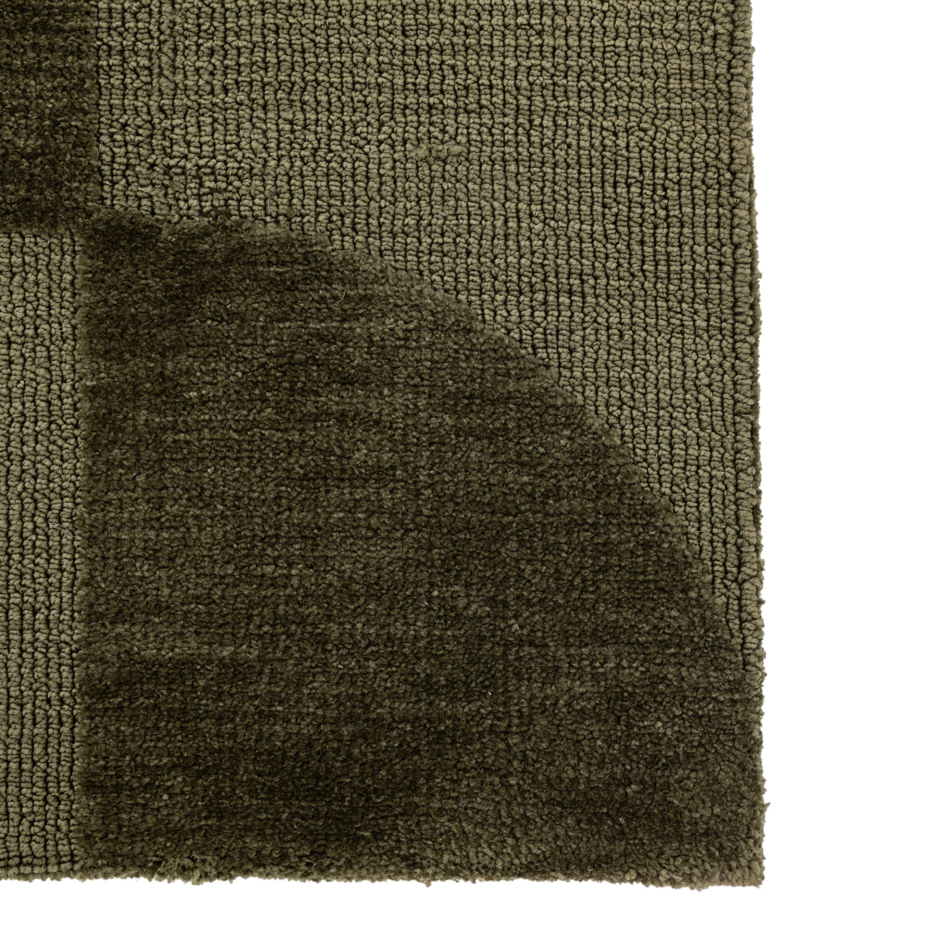 Olive - Gallery - Cortland Block Rug Olive 1200x1800mm - 4