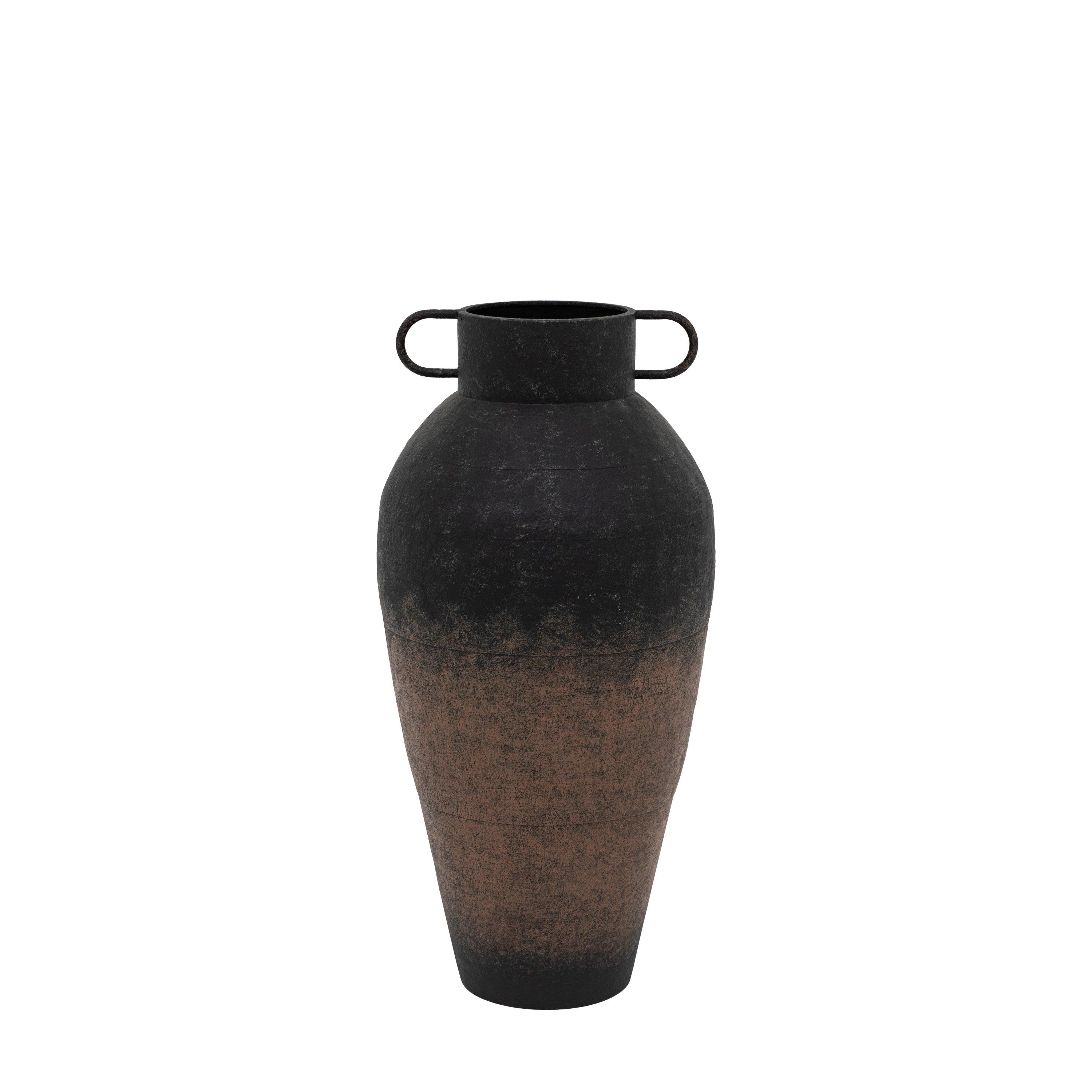 Gallery  Teide Metal Vase - Brown