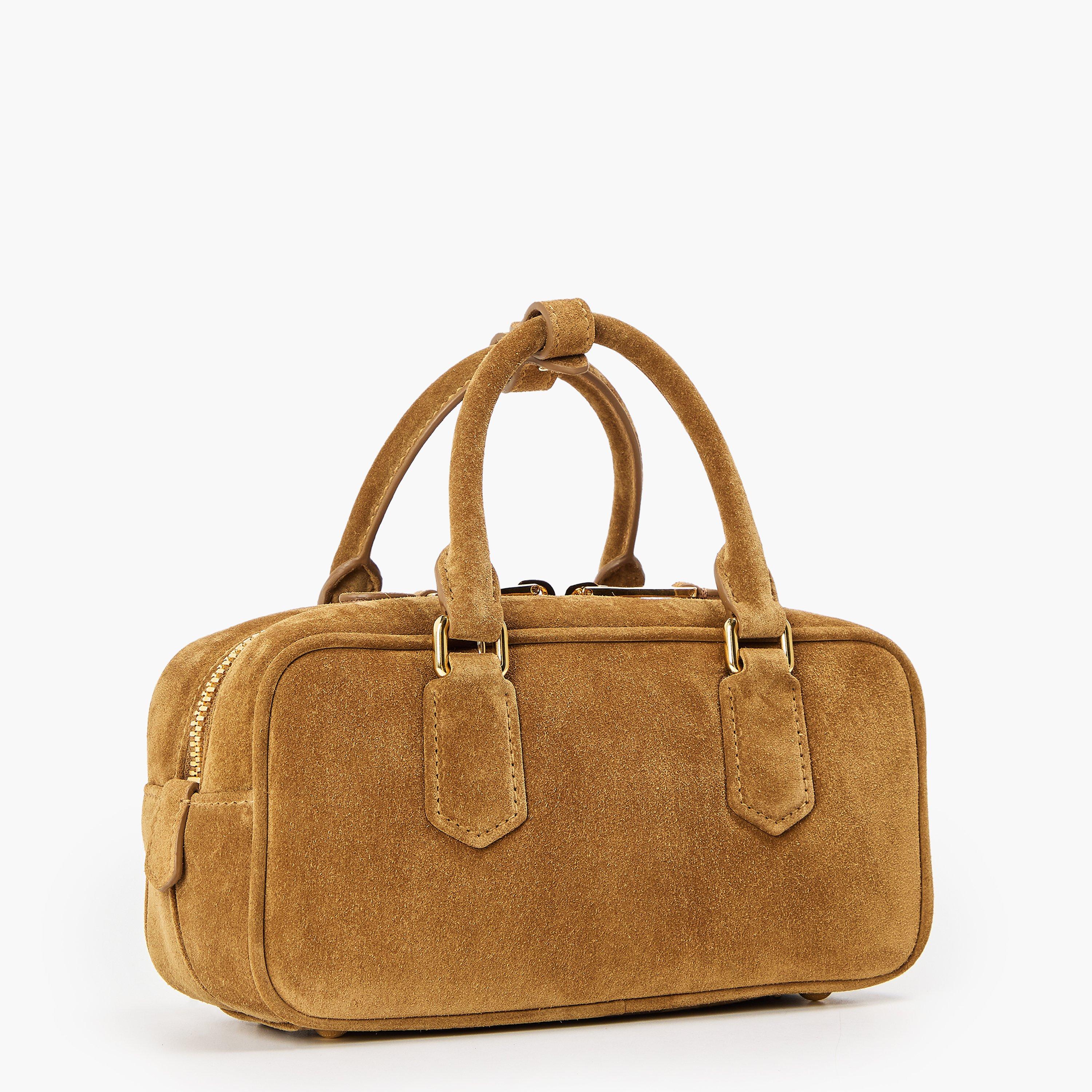 Oliva - Miu Miu - Women's Arcadie Suede Top Handle Bag - 2