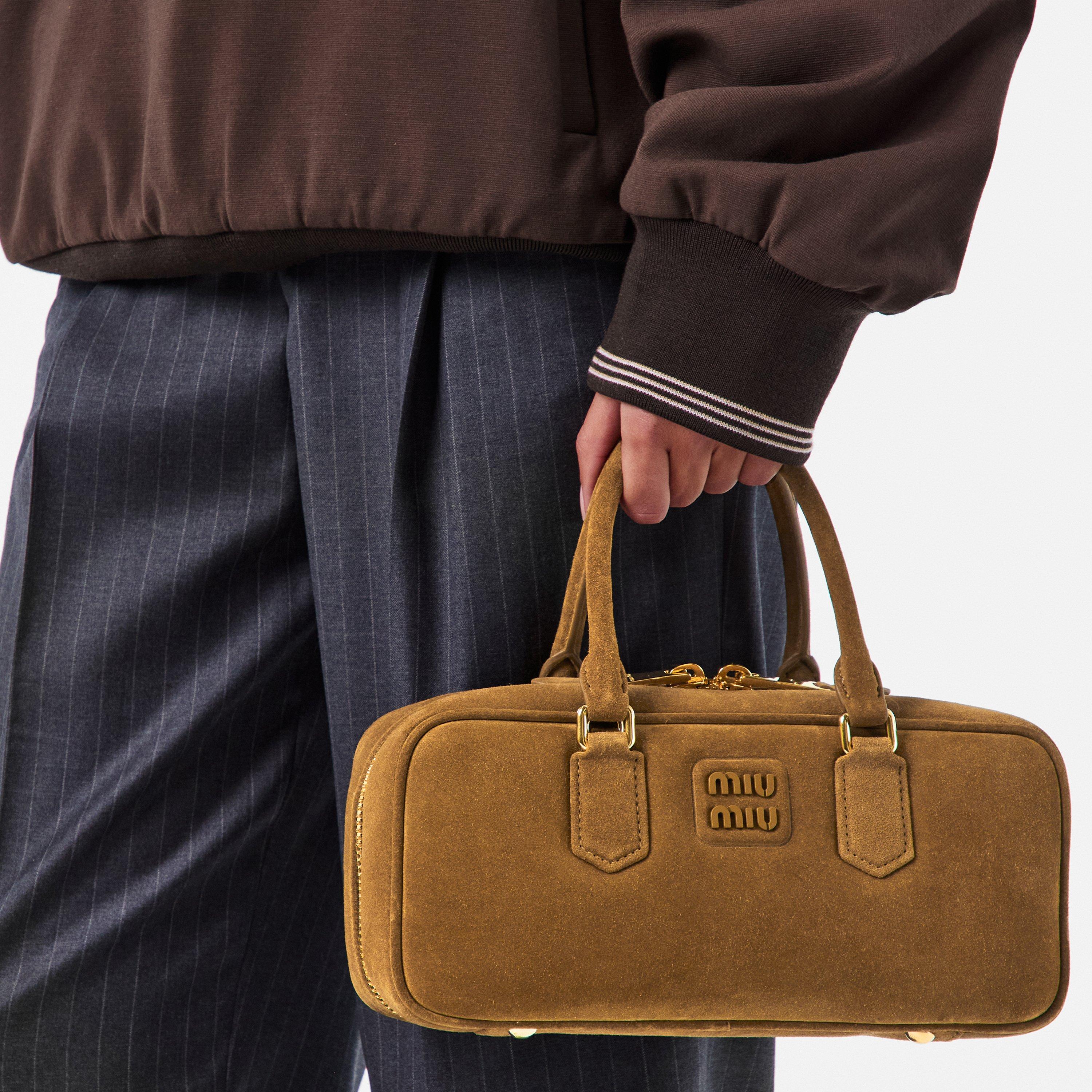 Oliva - Miu Miu - Women's Arcadie Suede Top Handle Bag - 3