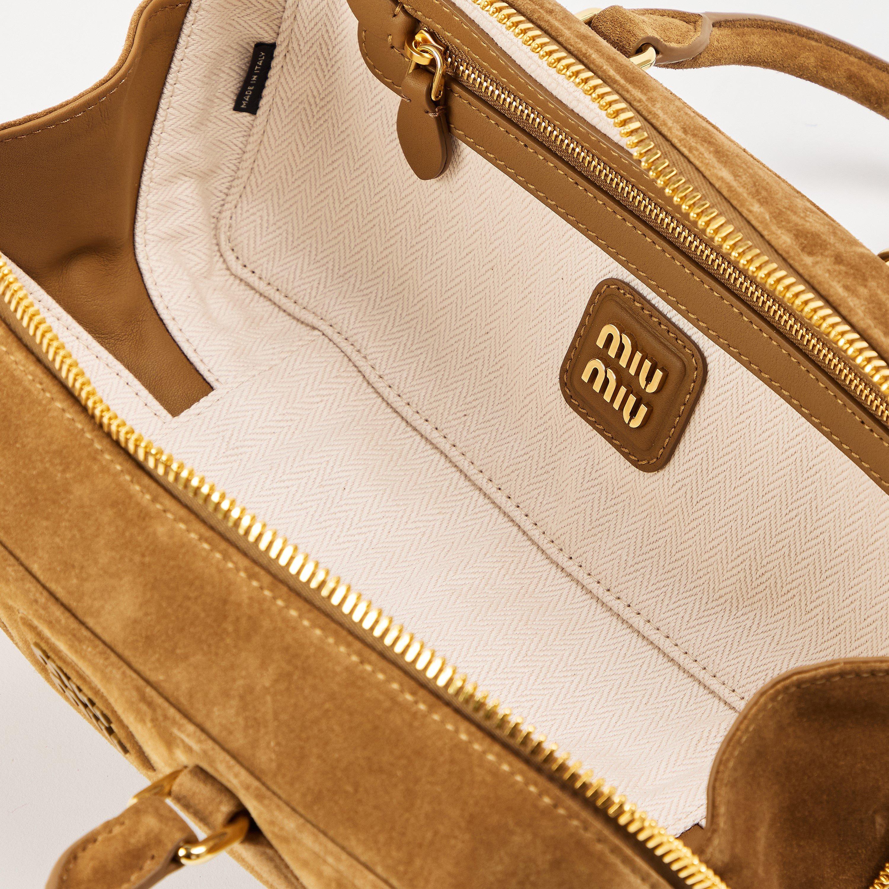 Oliva - Miu Miu - Women's Arcadie Suede Top Handle Bag - 5