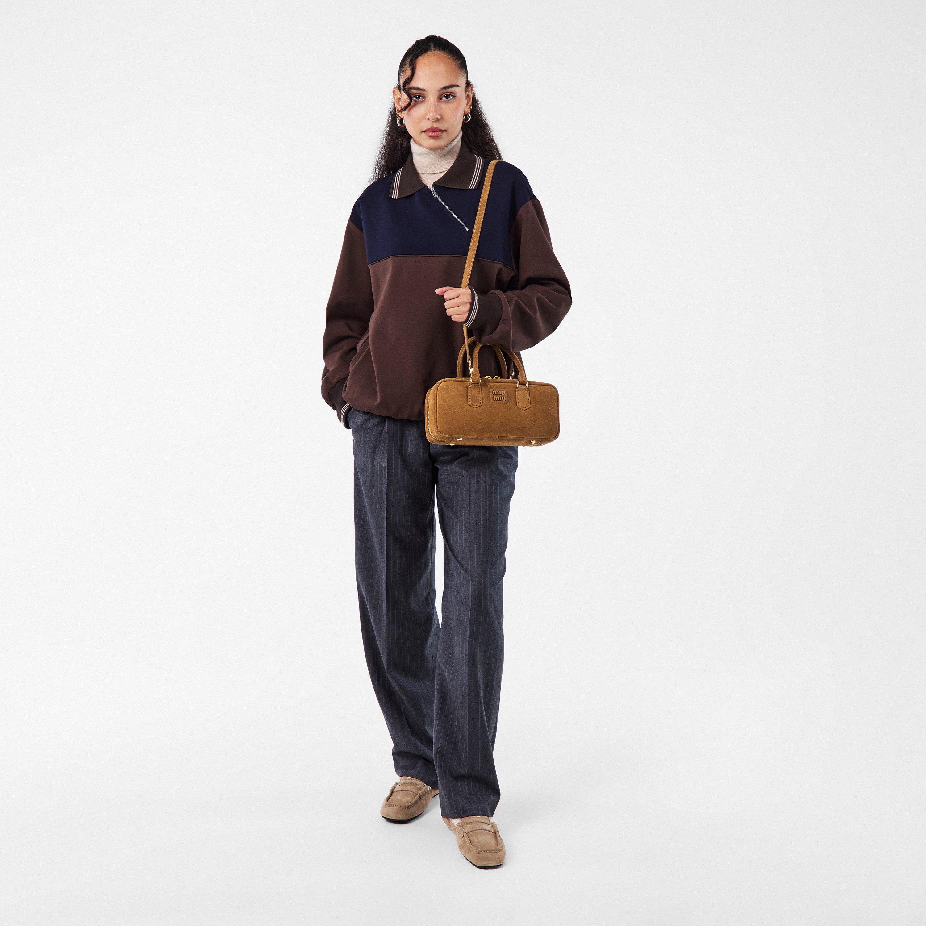 Oliva - Miu Miu - Women's Arcadie Suede Top Handle Bag - 6