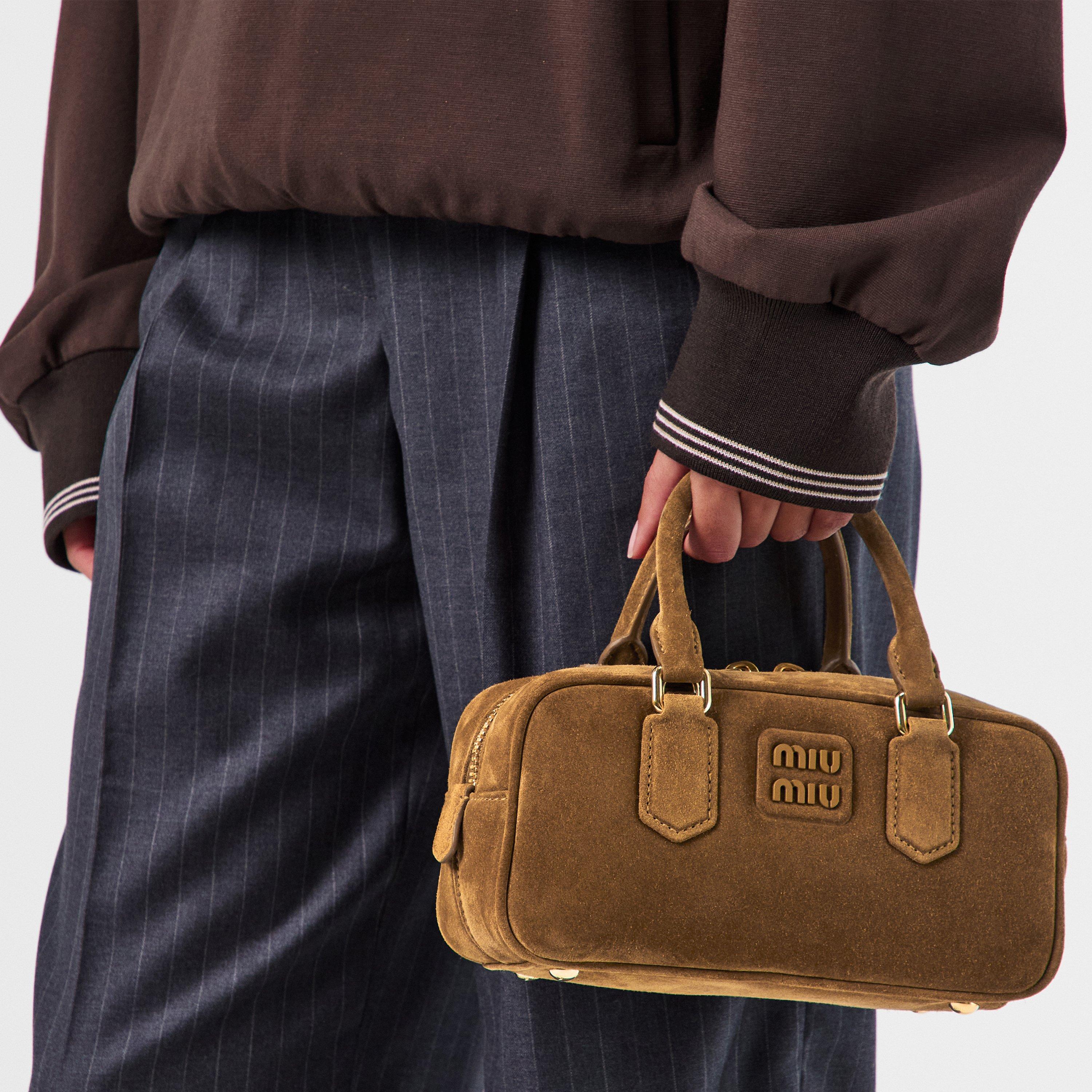 Oliva - Miu Miu - Women's Arcadie Suede Top Handle Bag - 3