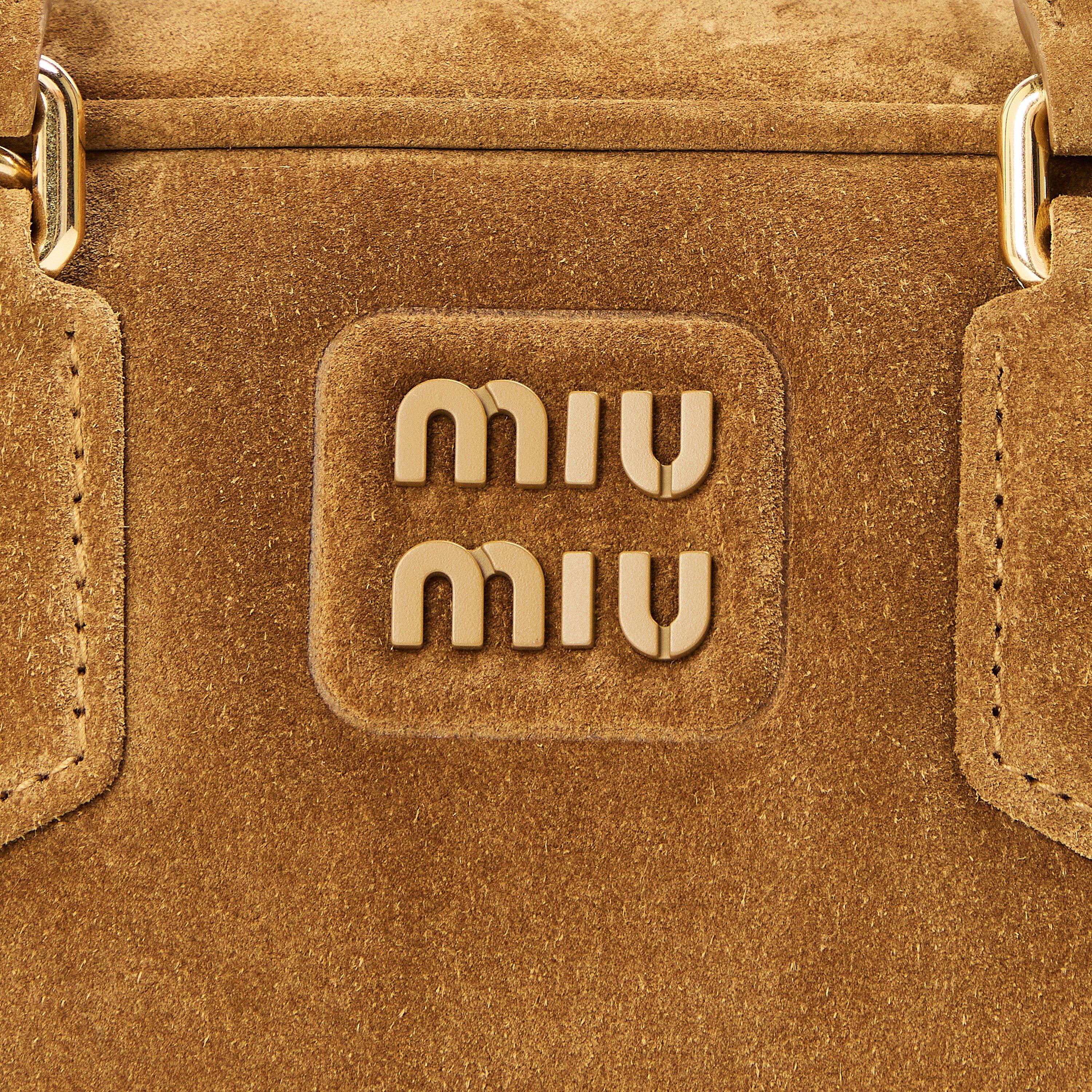 Oliva - Miu Miu - Women's Arcadie Suede Top Handle Bag - 4