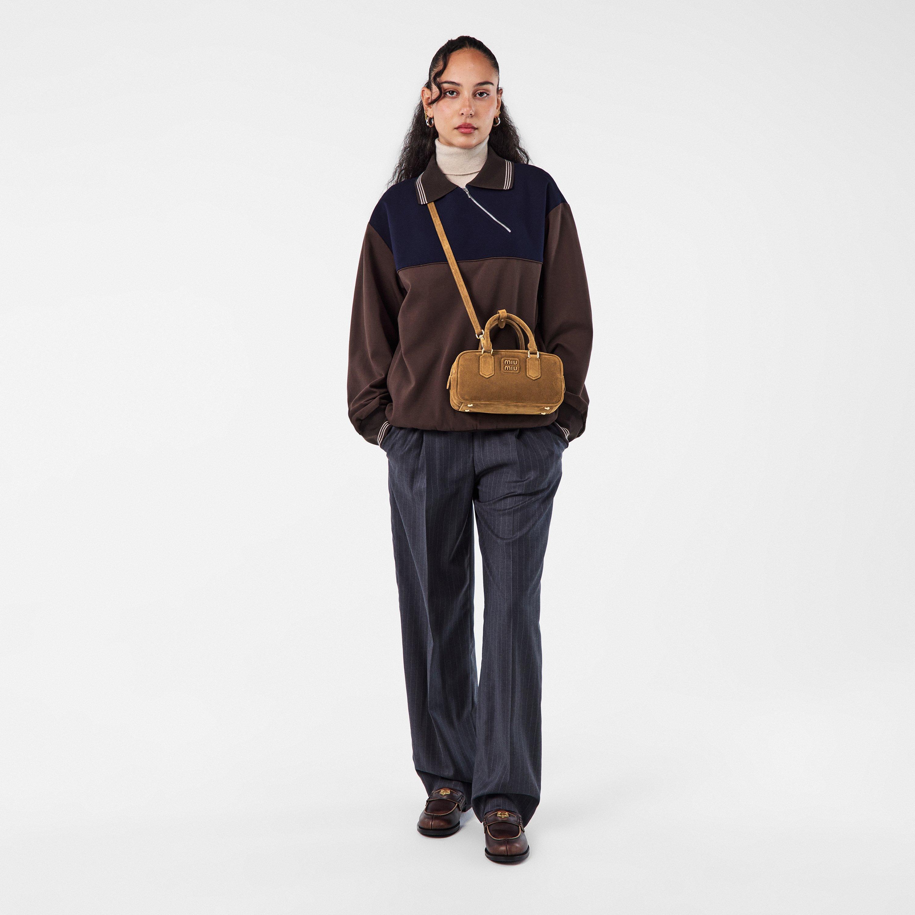 Oliva - Miu Miu - Women's Arcadie Suede Top Handle Bag - 6