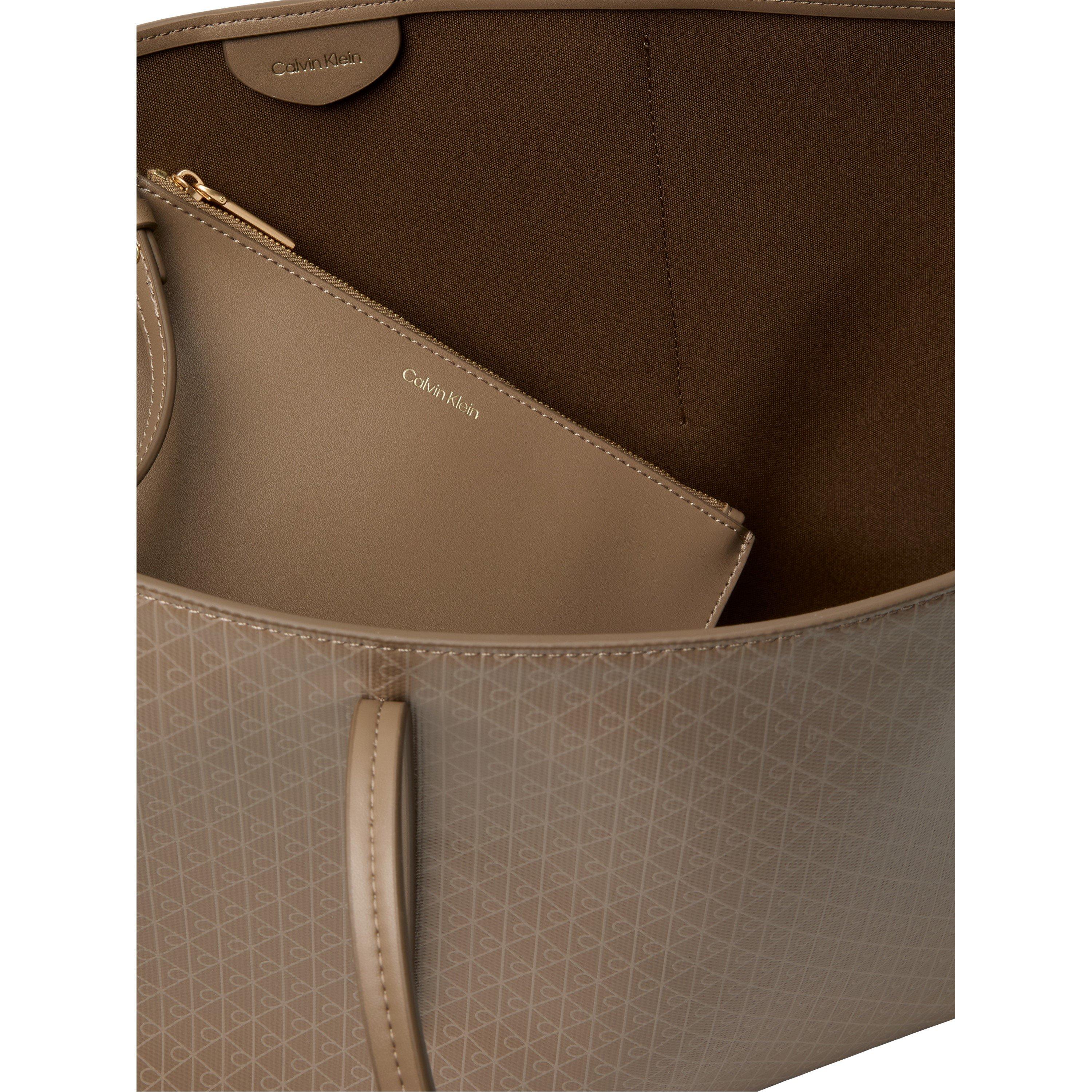 Taupe AOP - Calvin Klein - Women's CK All Over Print Tote Bag - 2