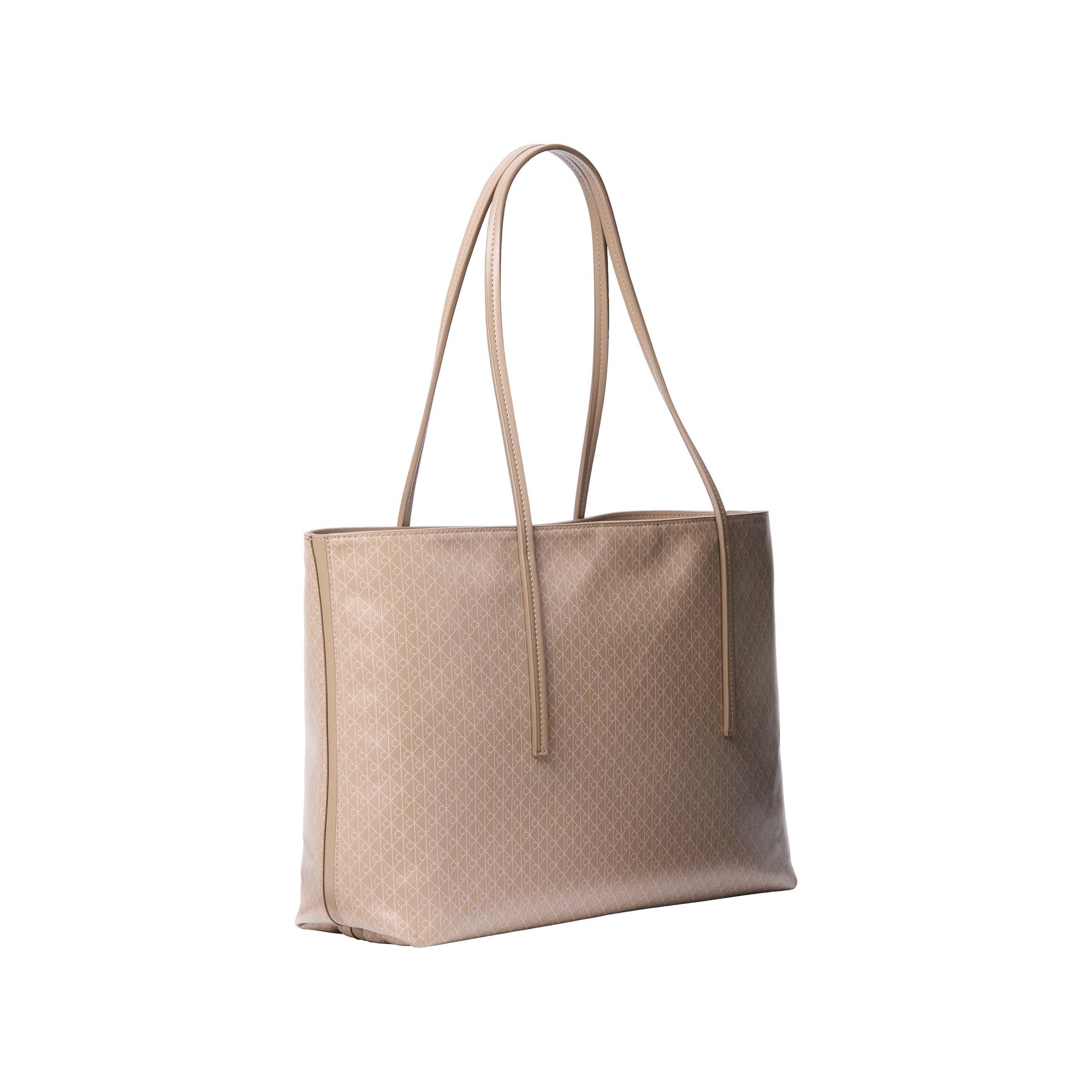 Taupe AOP - Calvin Klein - Women's CK All Over Print Tote Bag - 3