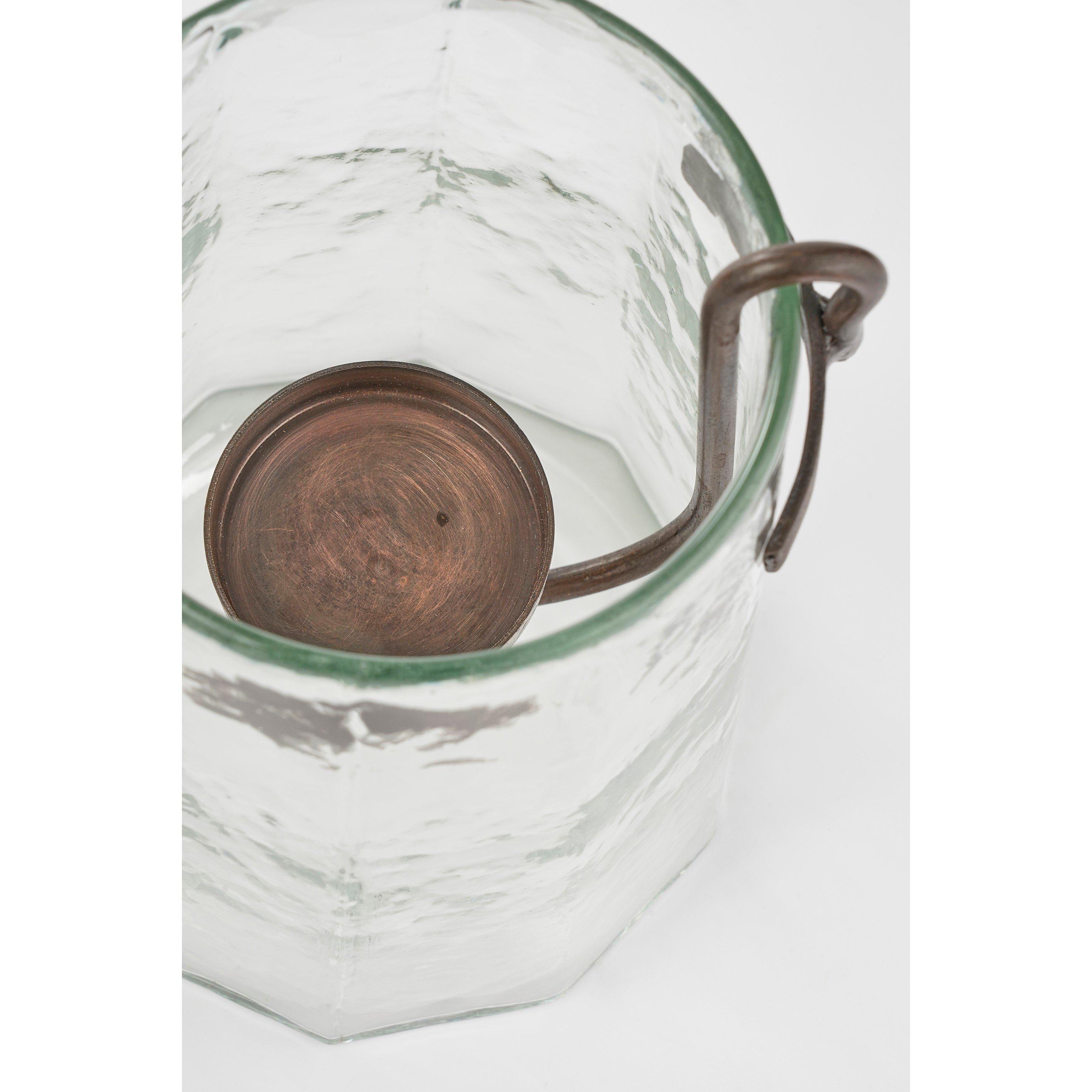 16x13cm - Mica - Cynthia hurricane light with candleholder glass - 4