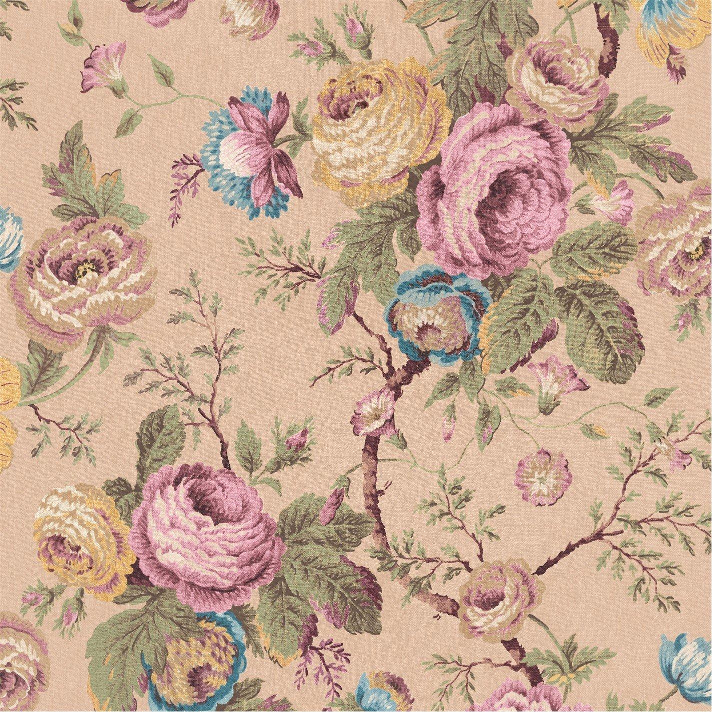 Laura Ashley  Uffington Roses Plaster Wallpaper Pink