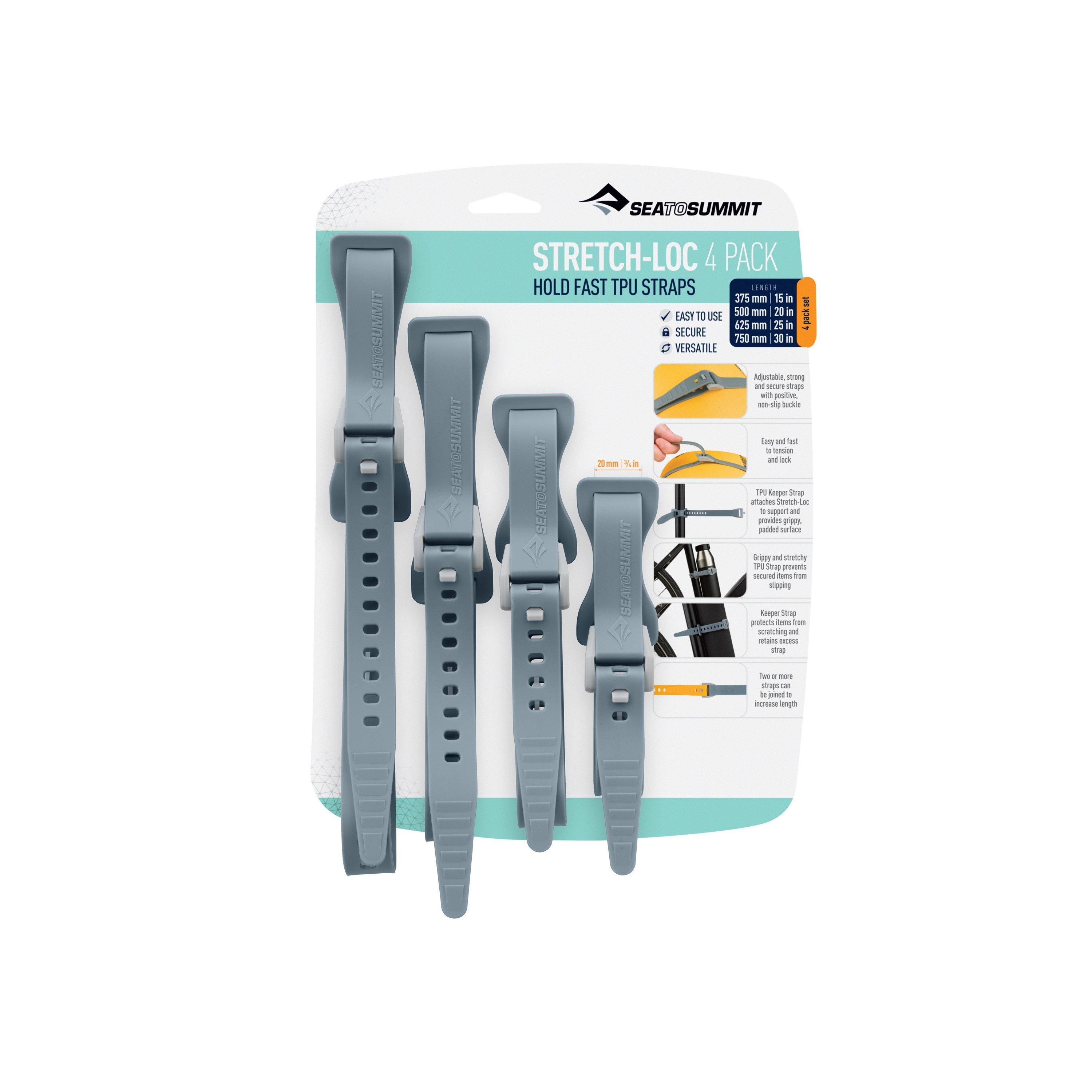 Grijs - Sea to Summit - Adults Stretch Lock Luggage Straps - 1