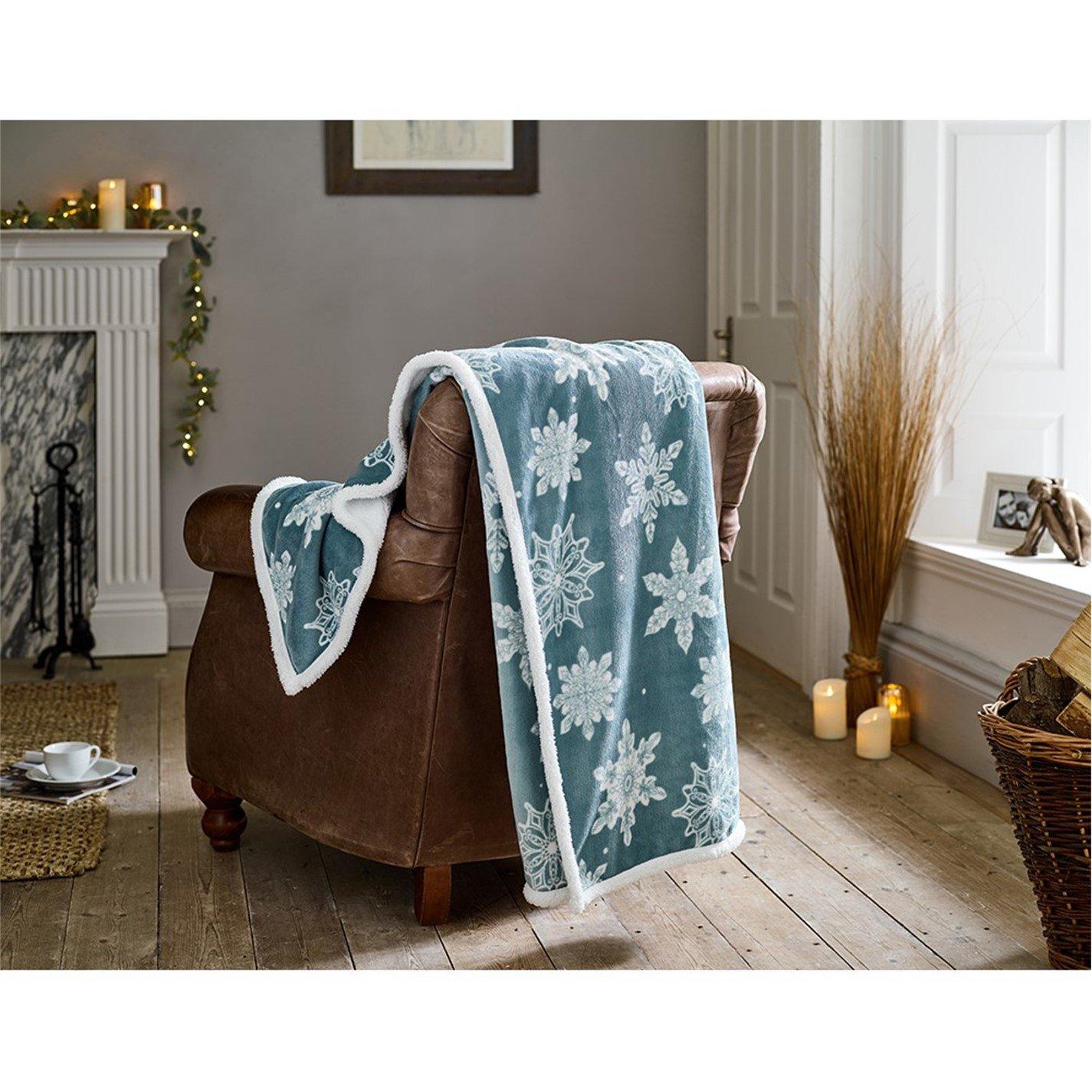 Blue - Deyongs - Flurry Throw - 130x170cm - 1