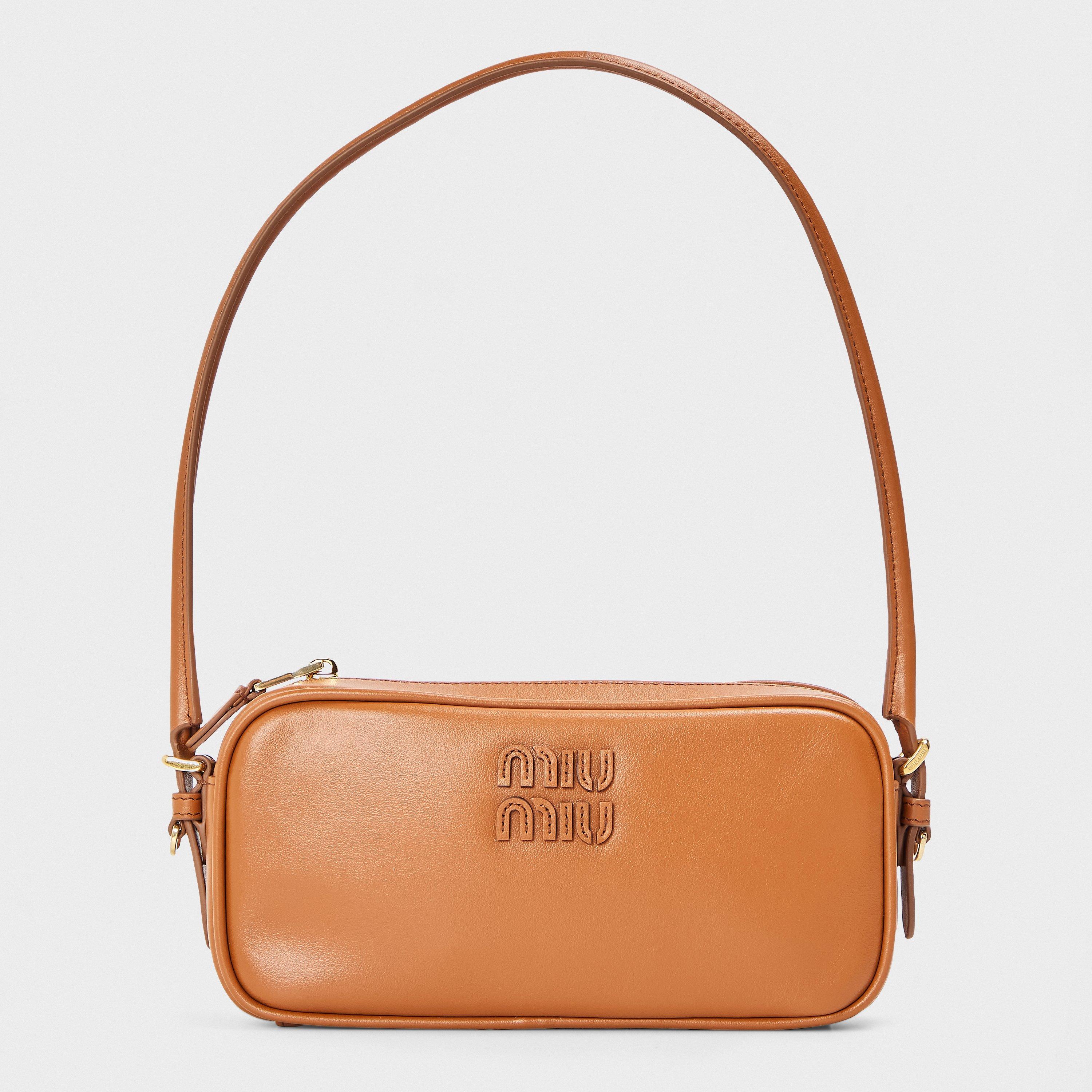 Cognac - Miu Miu - Women's Softy Pouch Mini Bags - 1