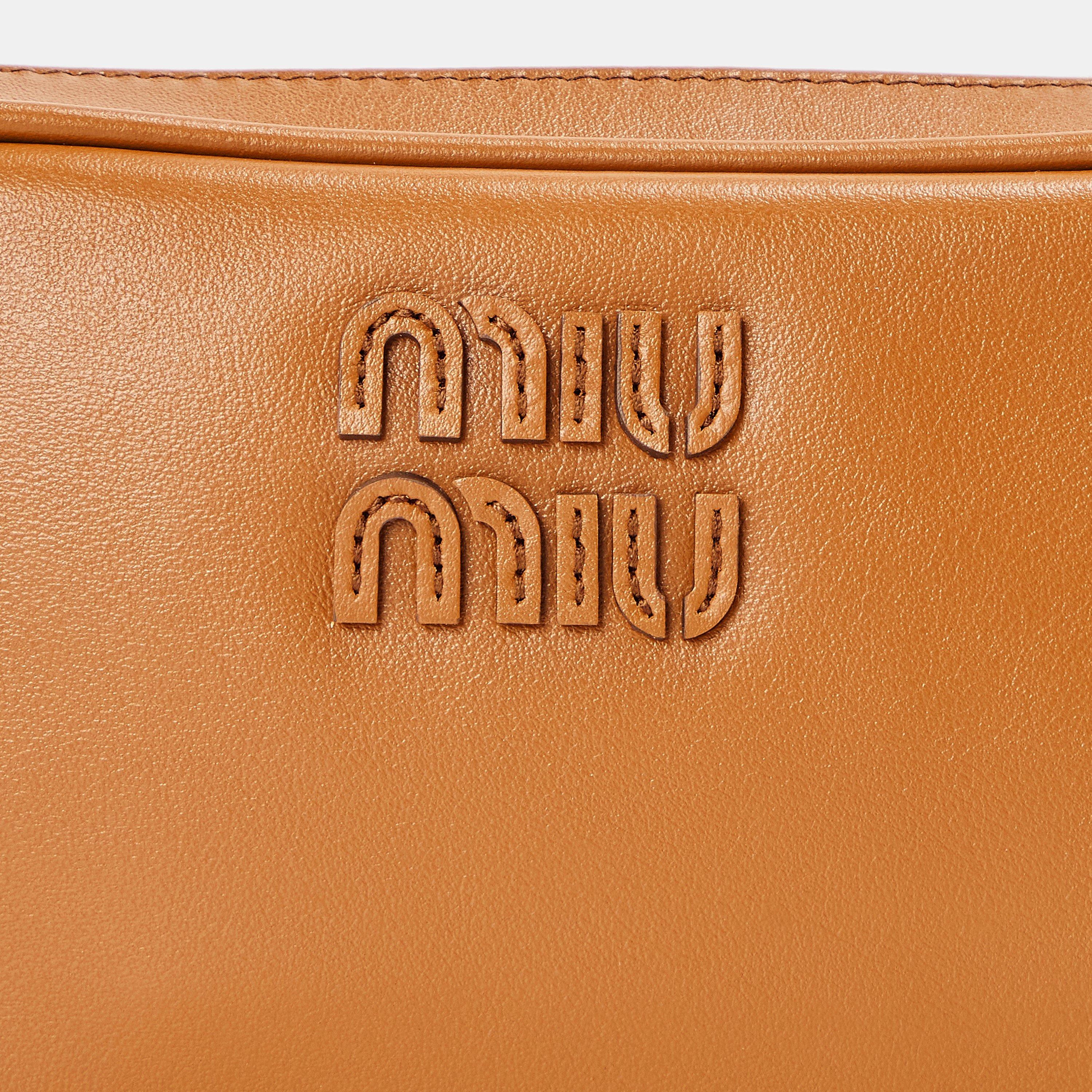 Cognac - Miu Miu - Women's Softy Pouch Mini Bags - 4