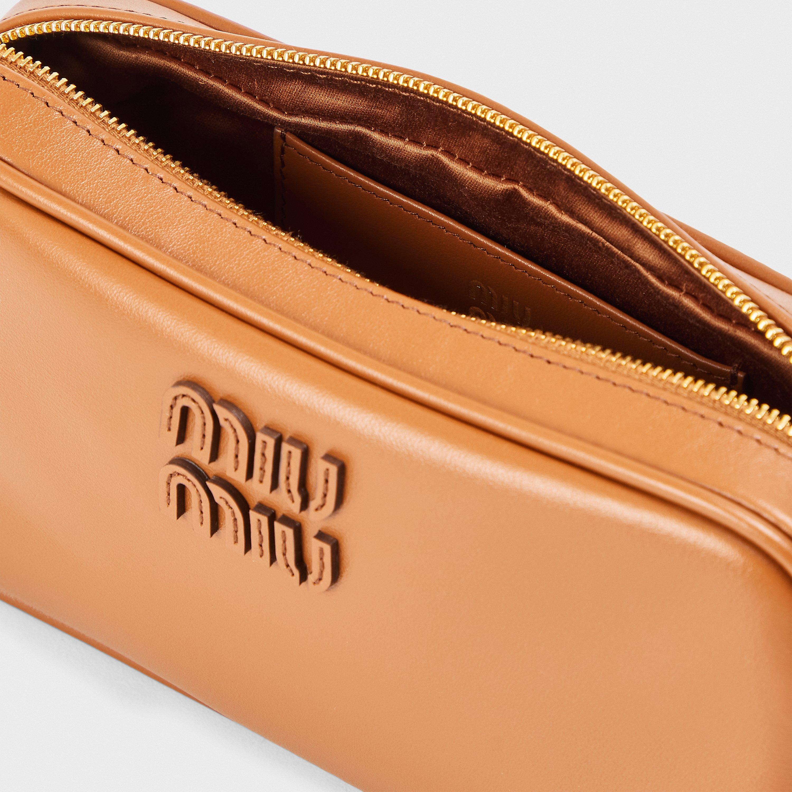 Cognac - Miu Miu - Women's Softy Pouch Mini Bags - 5