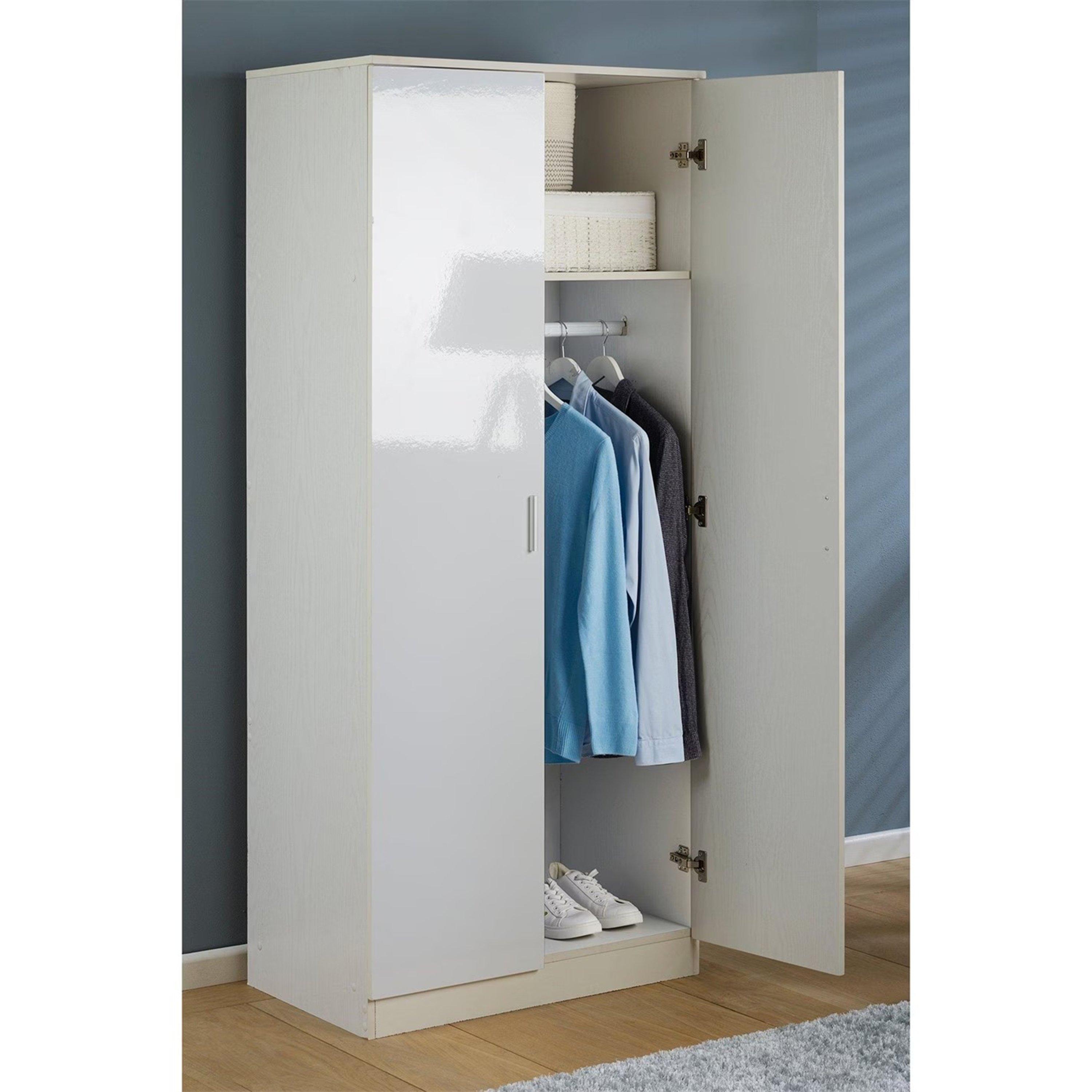 White - Homelife - Carleton 3 Piece Gloss Bedroom Set - 5