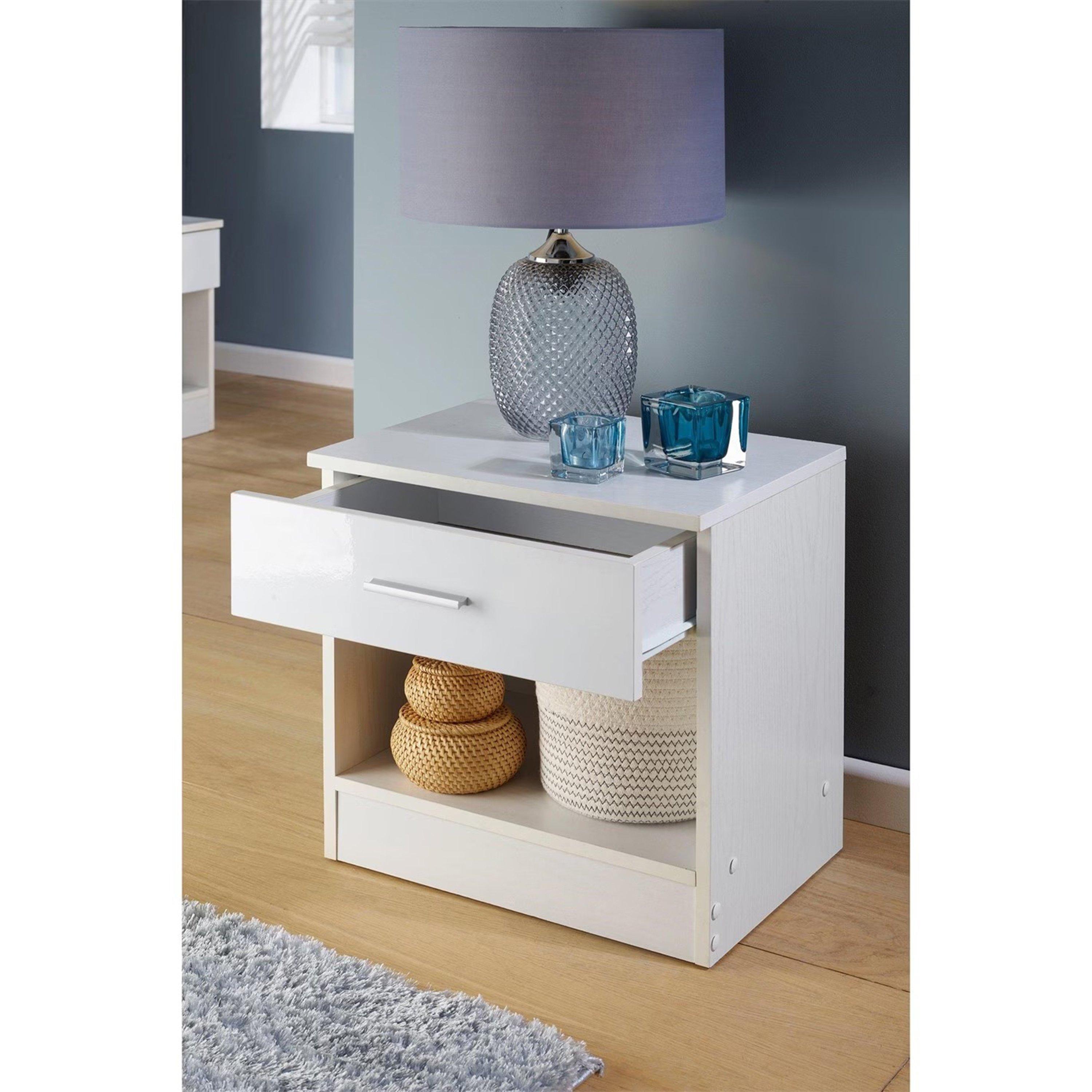 White - Homelife - Carleton 3 Piece Gloss Bedroom Set - 7