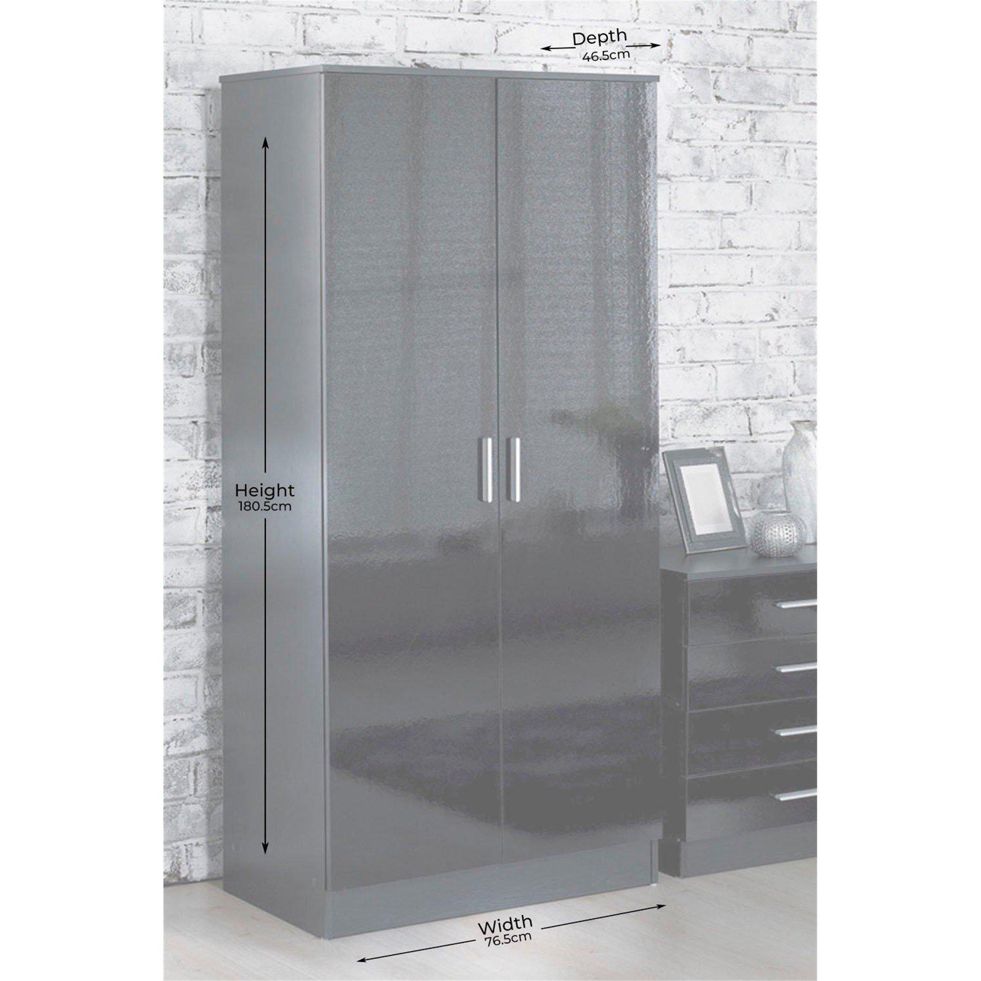 Black - Homelife - Carleton 3 Piece Gloss Bedroom Set - 2