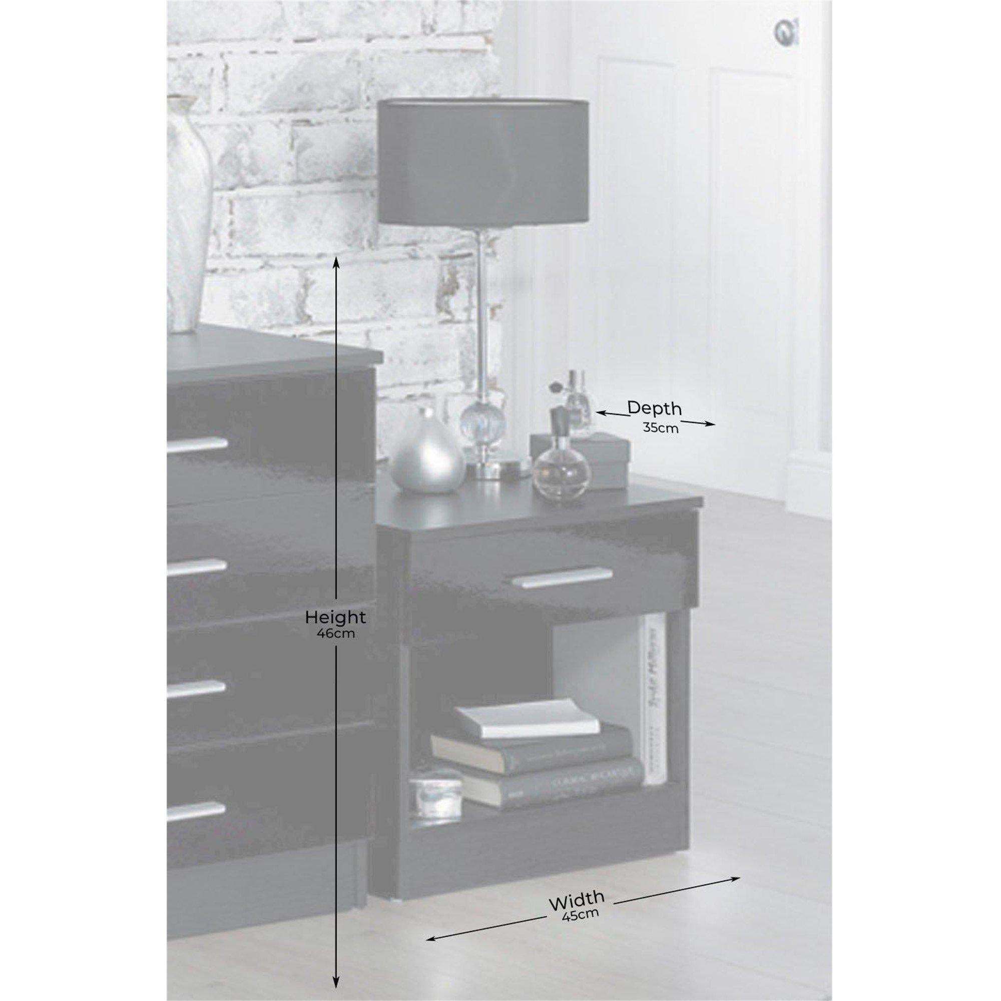 Black - Homelife - Carleton 3 Piece Gloss Bedroom Set - 4