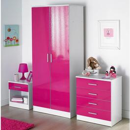 Homelife Carleton 3 Piece Gloss Bedroom Set