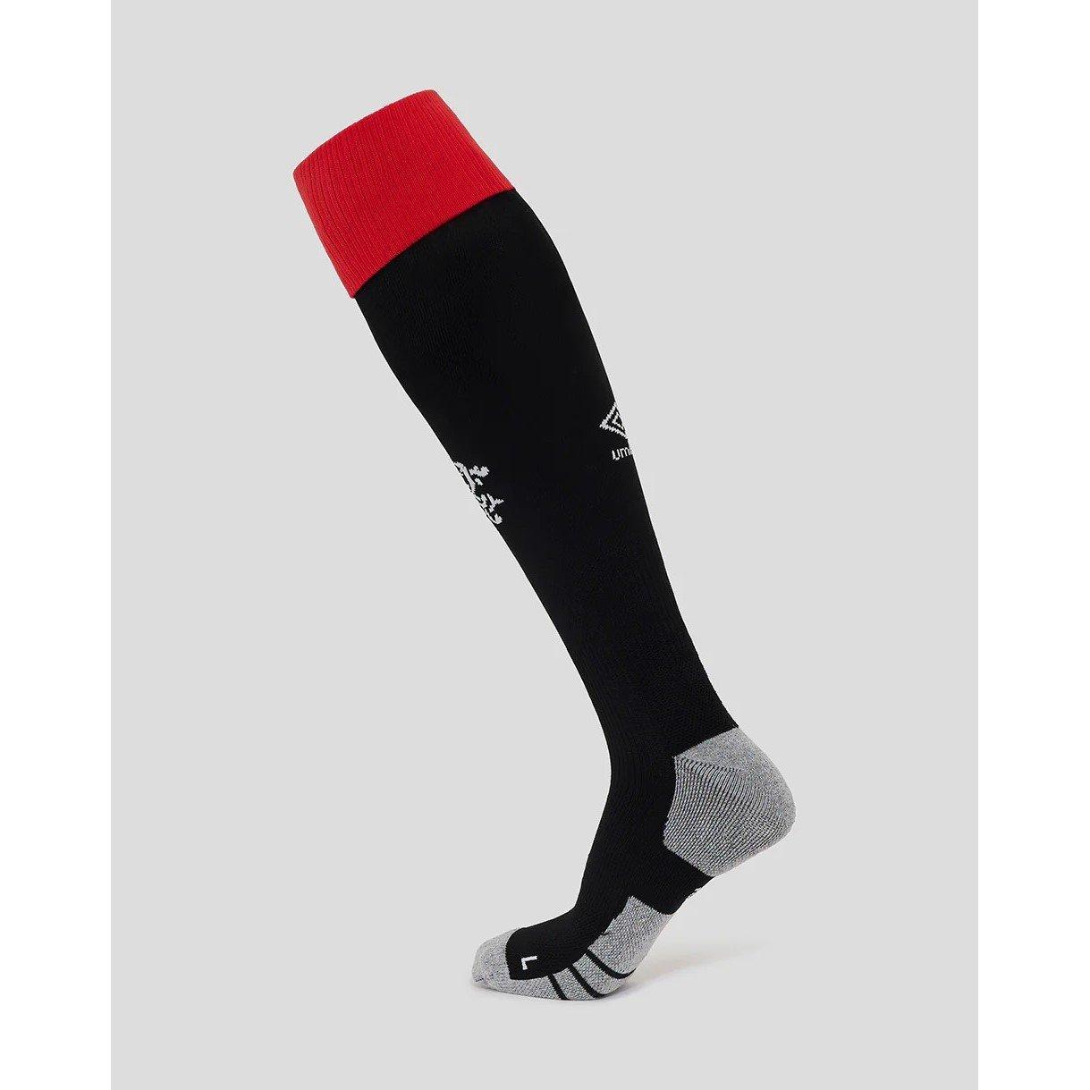 Umbro Boys Rangers Home Socks 2025 2026 Juniors - Black/Red - Chd C8-C13