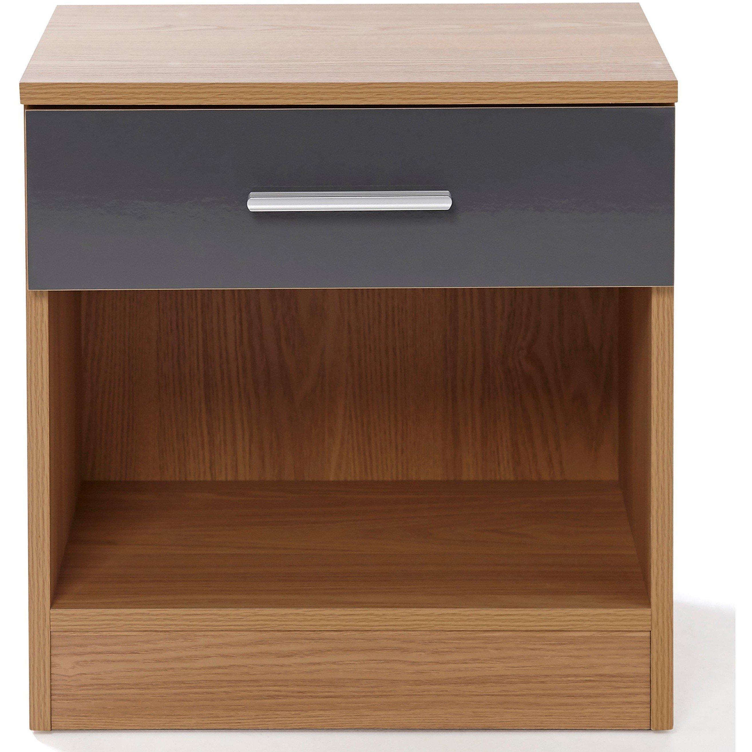 Grijs - Homelife - Carleton 4 Piece Gloss Bedroom Set - 5