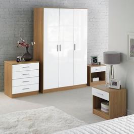 Homelife Carleton 4 Piece Gloss Bedroom Set