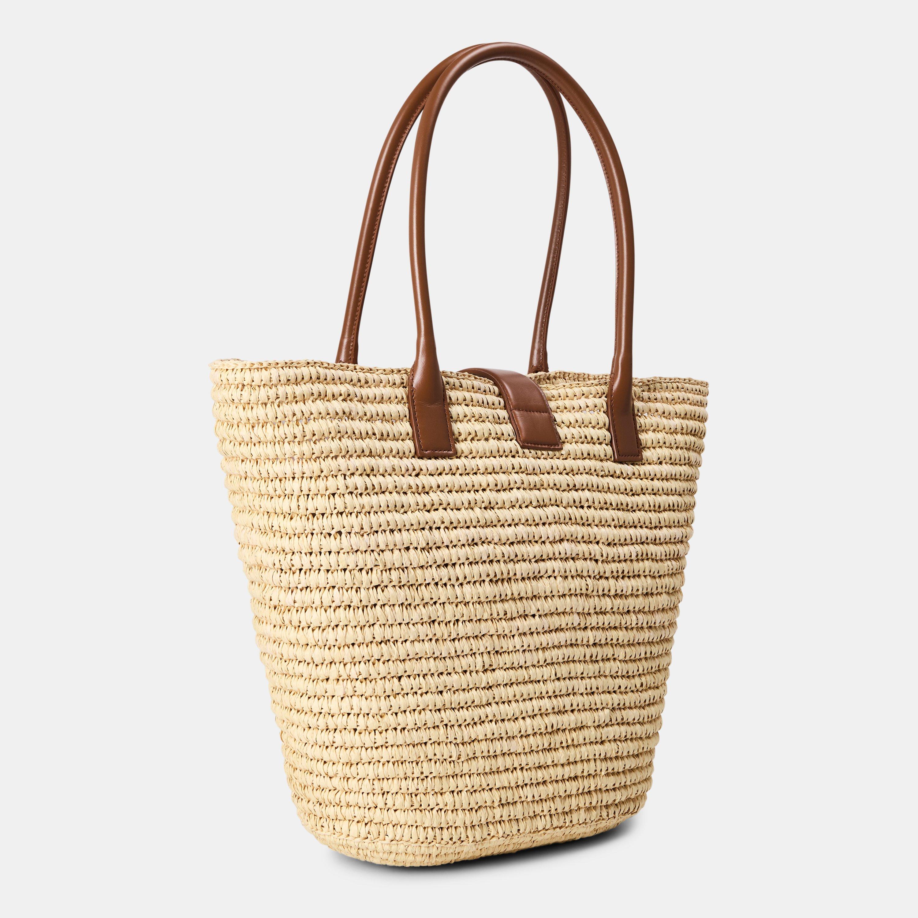Natural Cognac - Anine Bing - Raffia Lou Shoulder Bag - 2