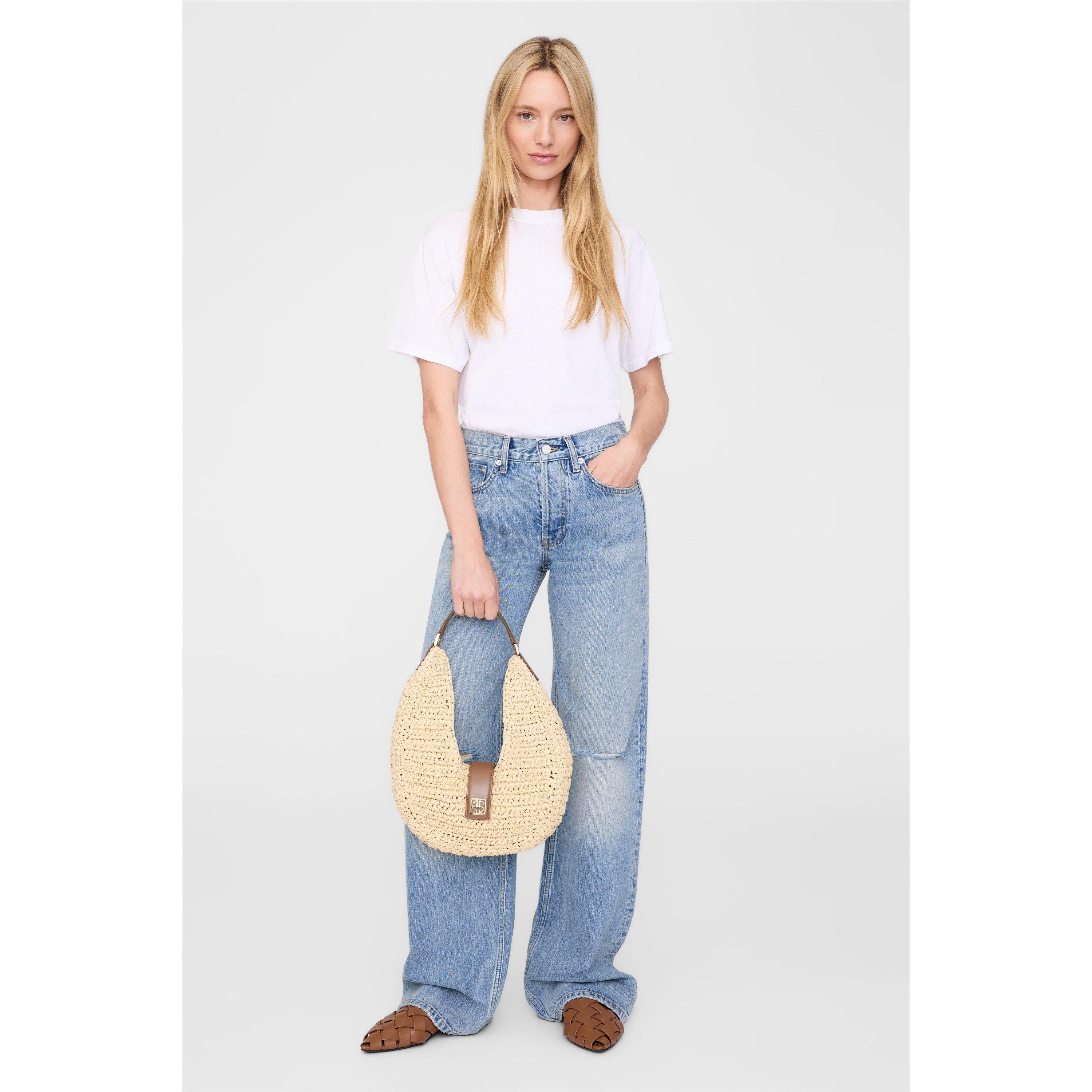 Natural Cognac - Anine Bing - Raffia Lou Shoulder Bag - 4