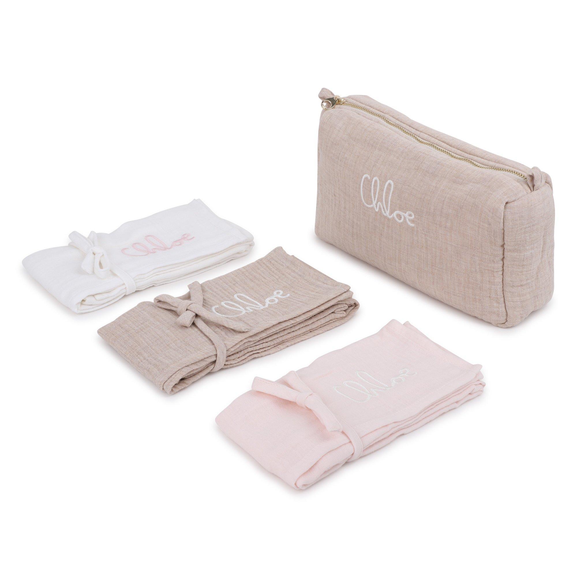 Chloe Kids' Baby Changing Bag - Beige/Pink Z41
