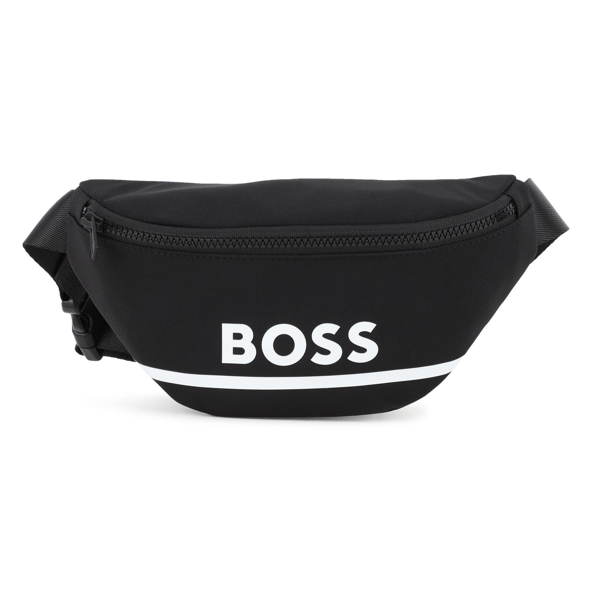 Black/White - Boss - Kids Logo Bum Bag, Iconic Lettering - 1