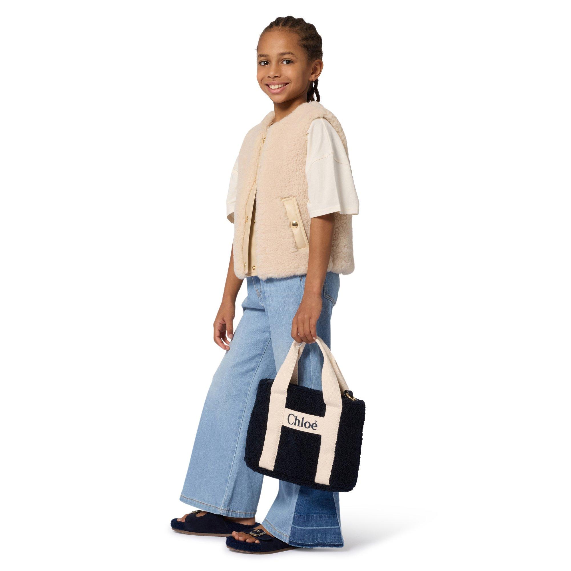 Blu/Wht 859 - Chloe - Kids' Logo Strap Shoulder Bag - 3