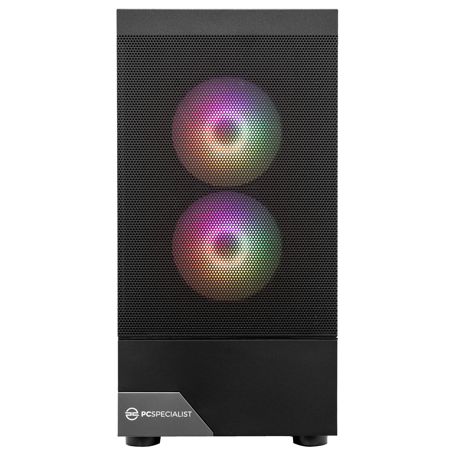 Preto - PCSpecialist - Wraith 164 Gaming PC - Ryzen 5 7500F RX 9060 XT 16GB 16GB RAM 1TB SSD - 1440p Gaming - 5