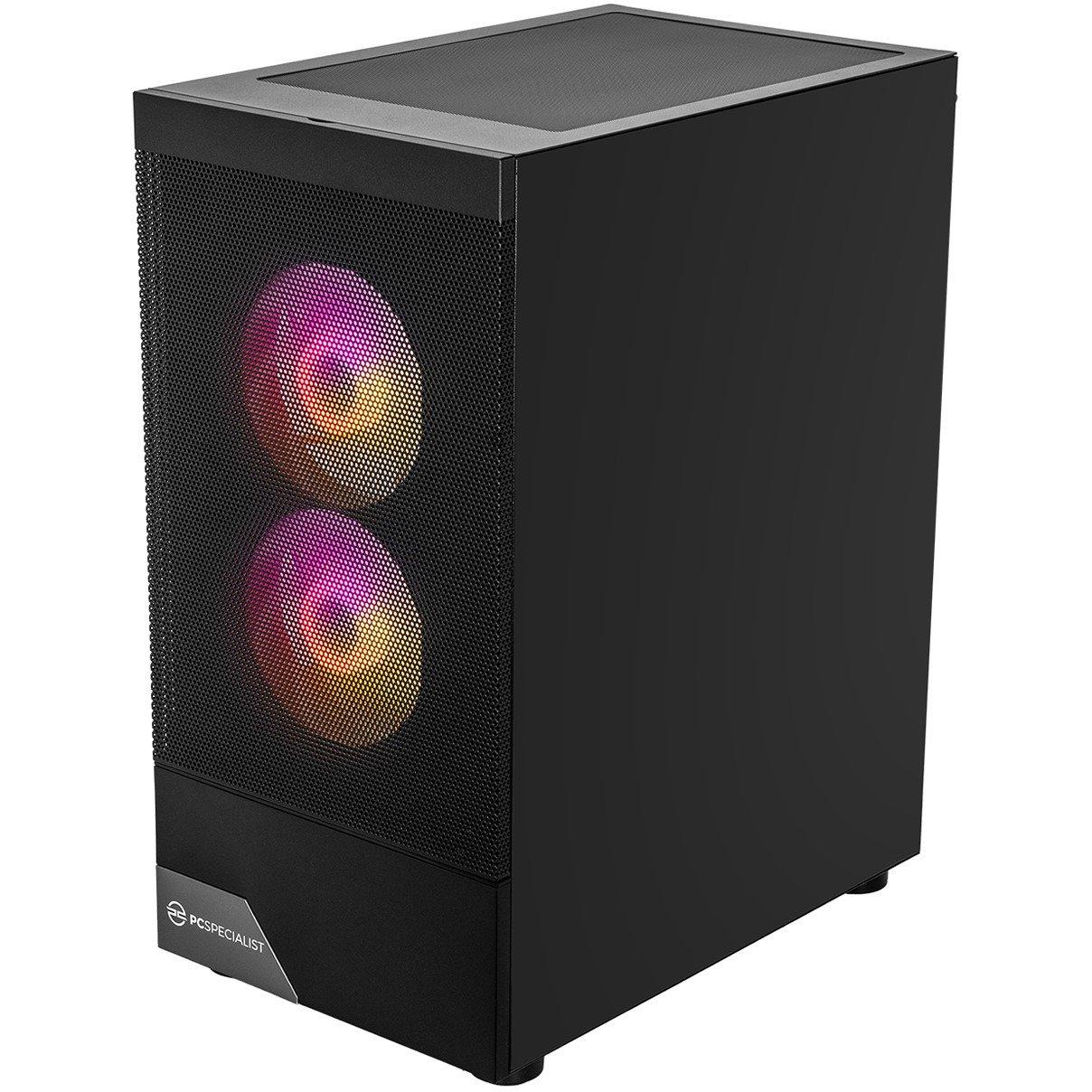 Preto - PCSpecialist - Wraith 164 Gaming PC - Ryzen 5 7500F RX 9060 XT 16GB 16GB RAM 1TB SSD - 1440p Gaming - 6