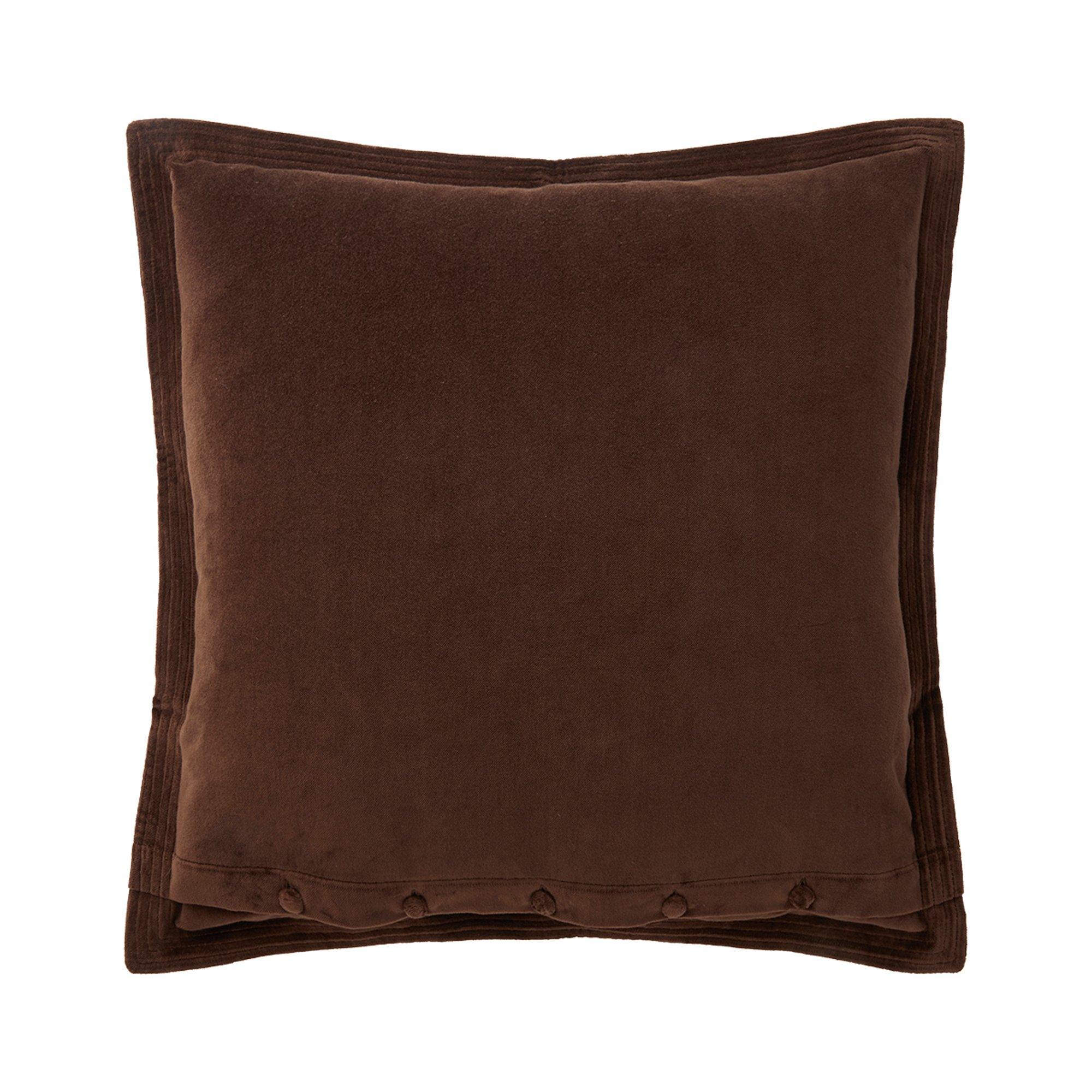 Chocolate - Ralph Lauren Home - C Velvet Cushion 50x50cm - 2