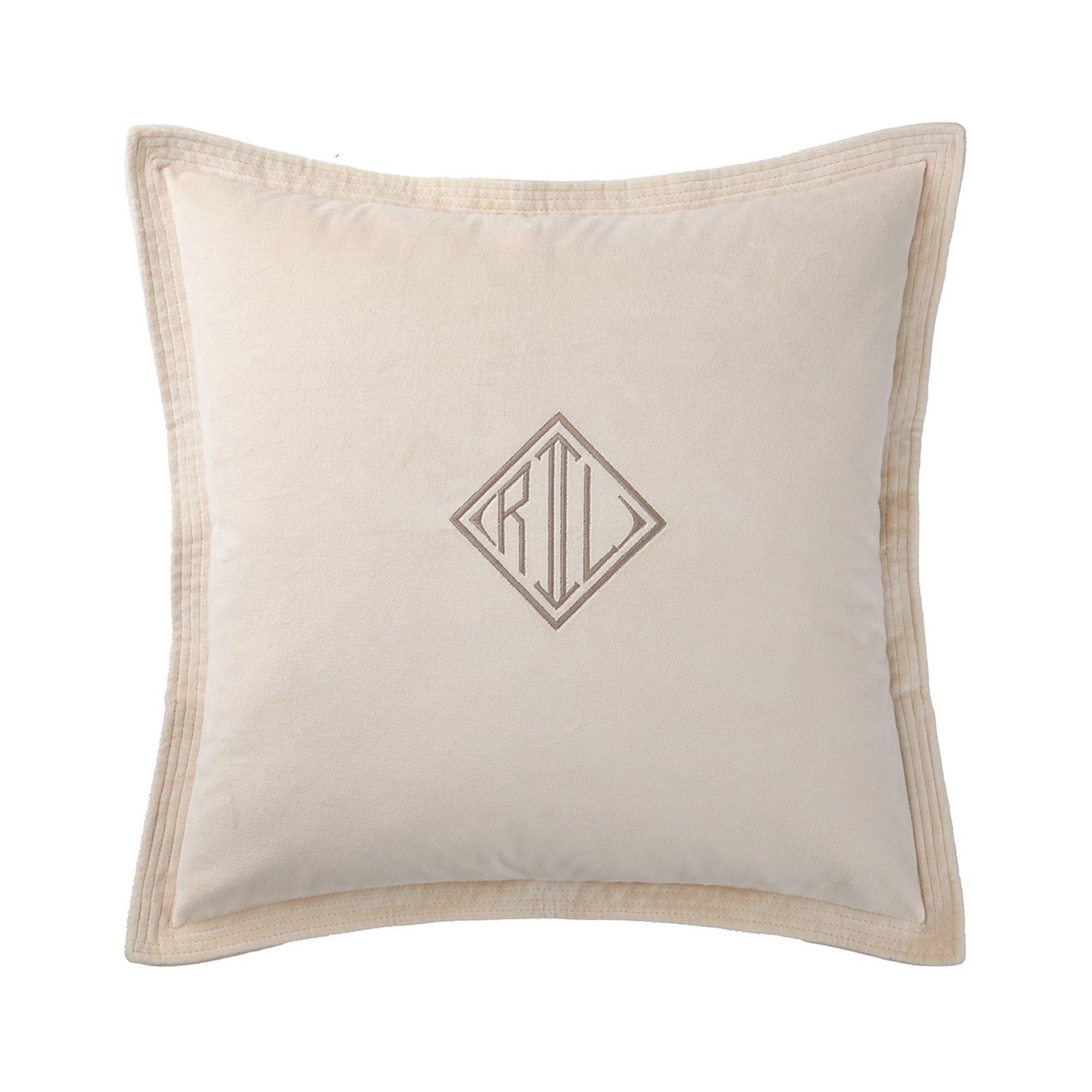 Sand - Ralph Lauren Home - C Velvet Cushion Cover - 1