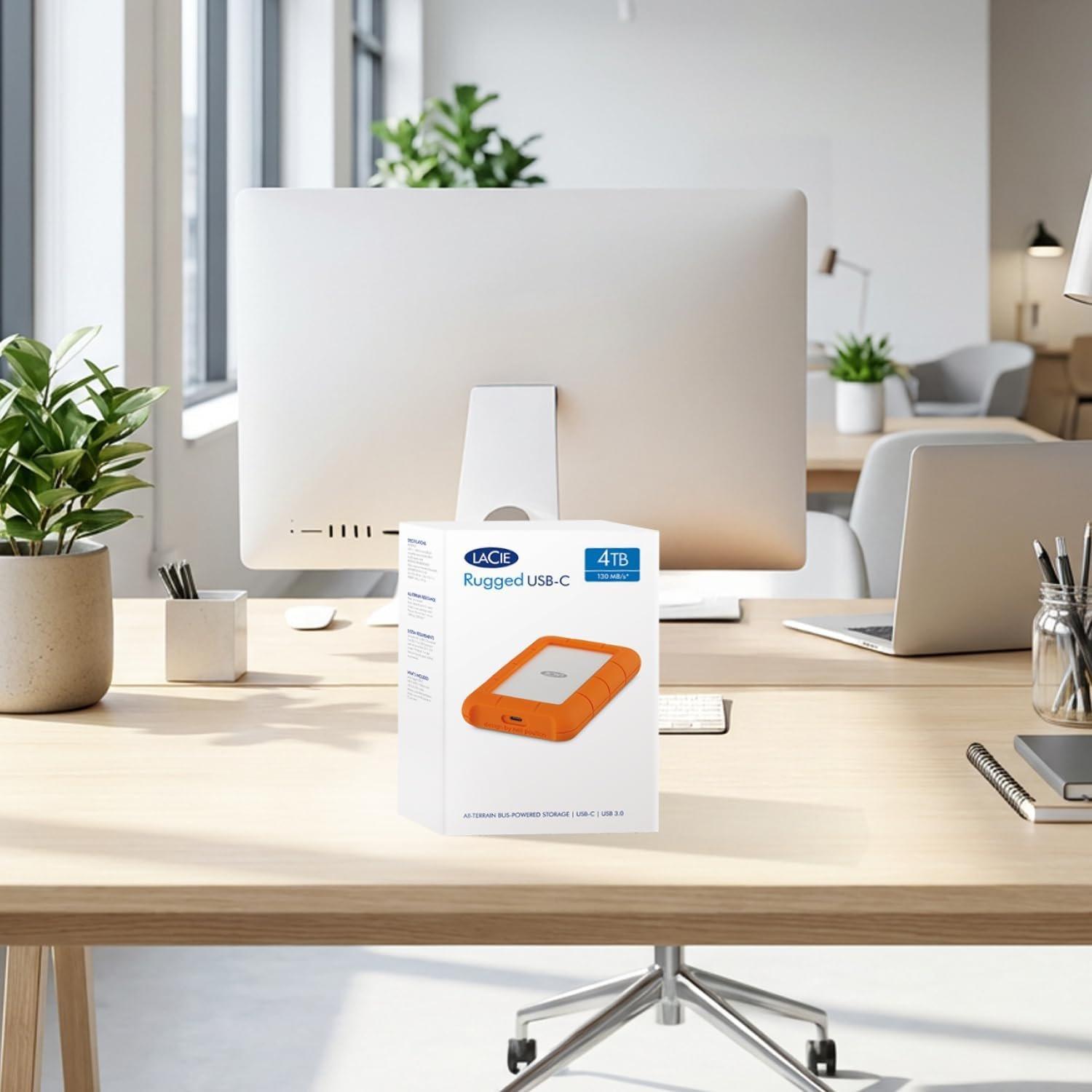 Zwart - Seagate - LaCie Rugged 2TB Portable External Hard Drive - 7