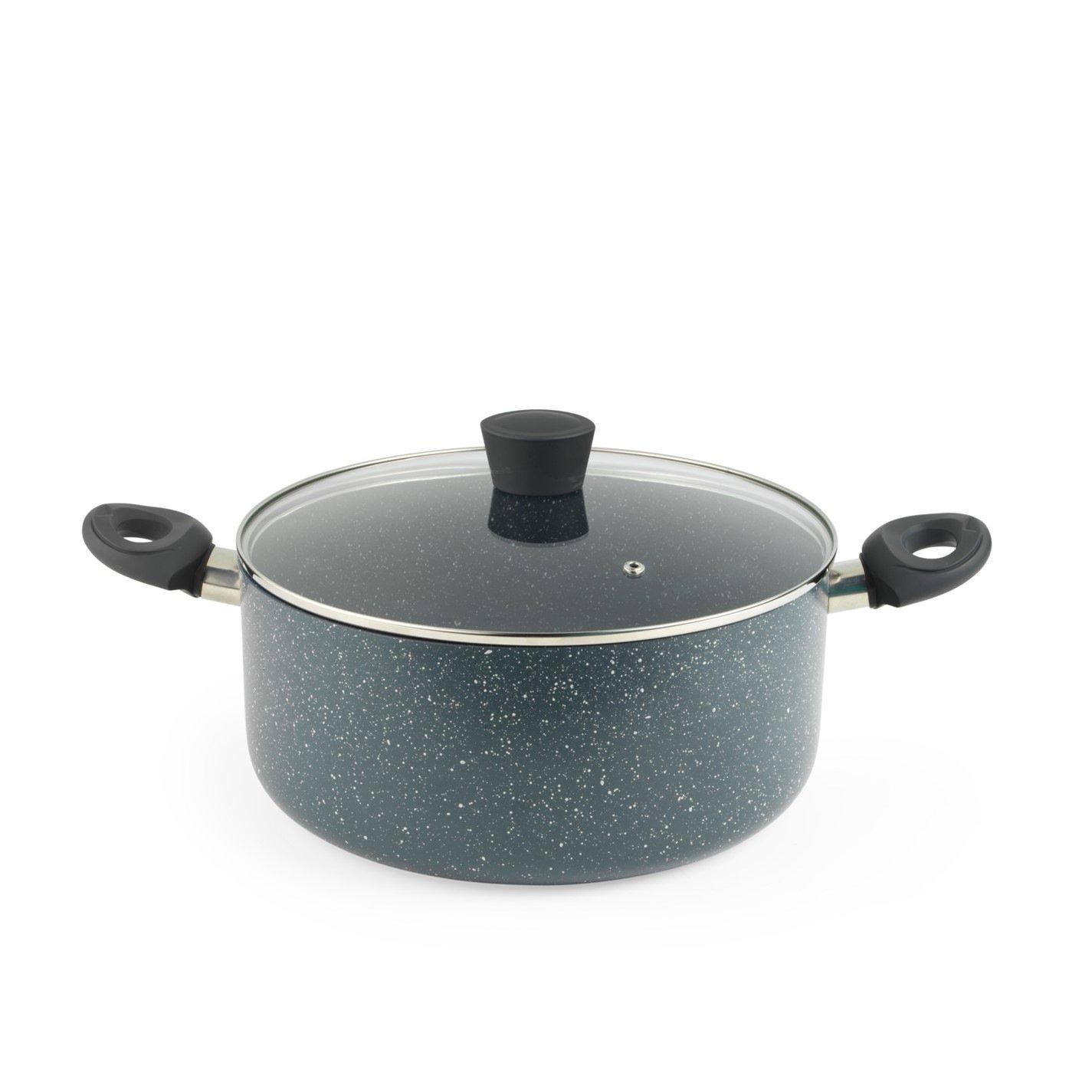Grey - Russell Hobbs - Nightfall Stone 28cm Induction Compatible Non-Stick PFOA-Free Stock Pot - 1