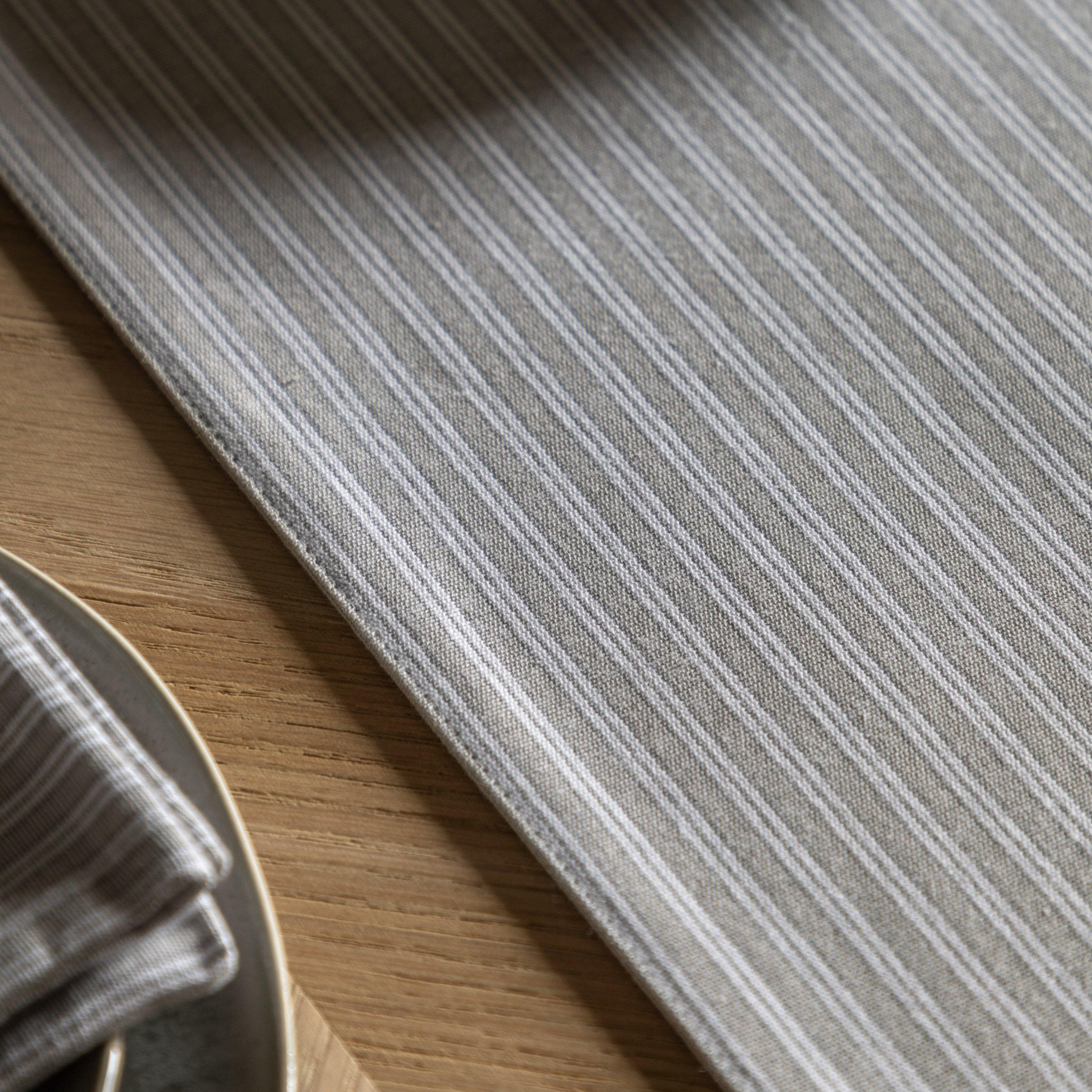 36 x 180 cm - Gallery - Woven Striped Table Runner Grey 360x1800mm - 1