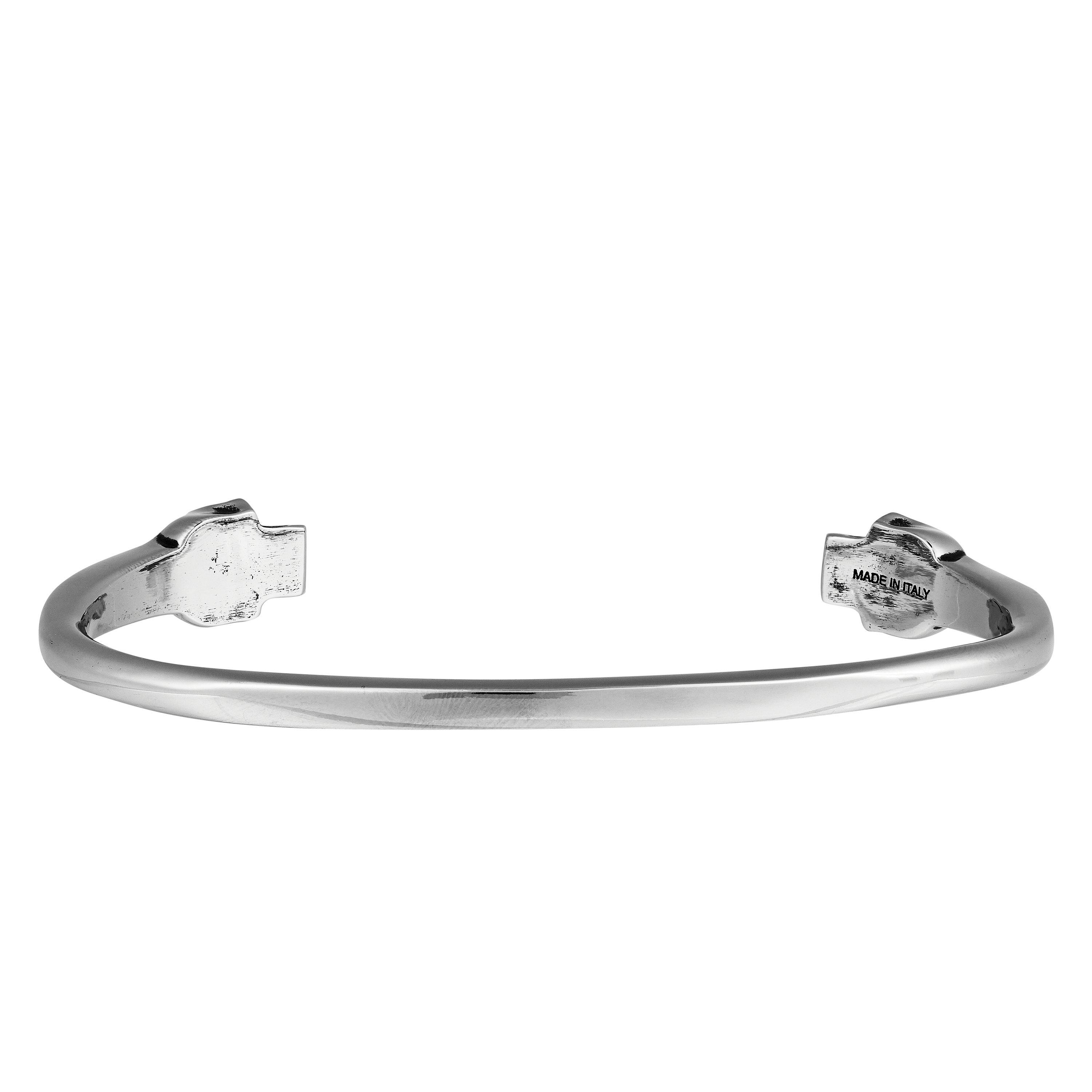 Ant Silver 0446 - Alexander McQueen - Twin Skull Bracelet - 4