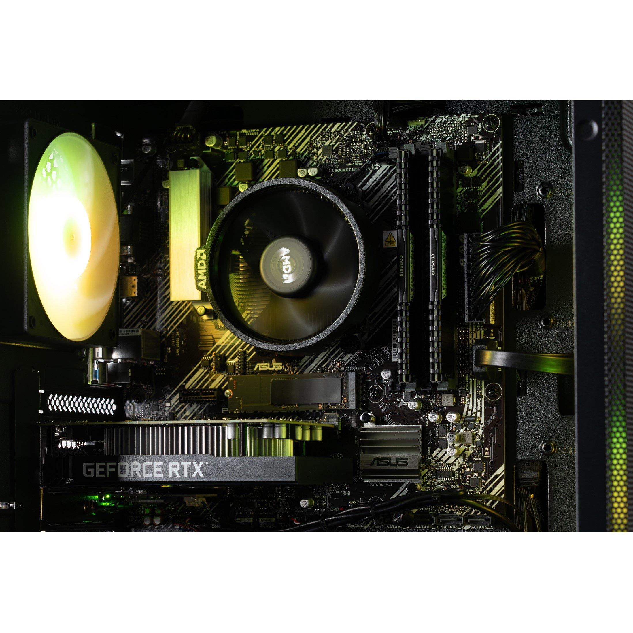 Black - PCSpecialist - PCSpecialist Wraith 144 Gaming PC Bundle - Ryzen 5 5500F 16GB RAM 512GB SSD RTX 3050 6GB - 9