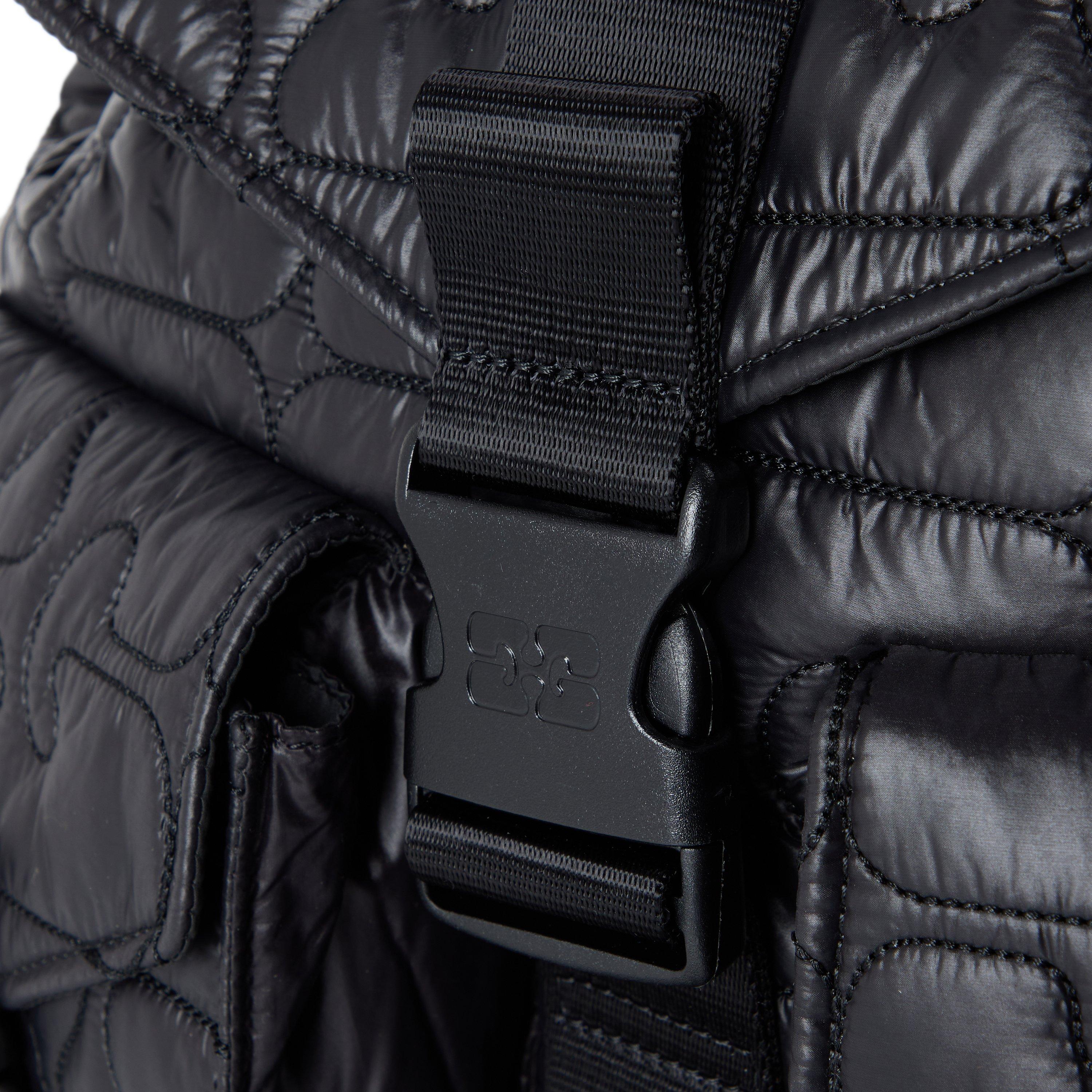 Black - Ganni - Ganni Quilted Bckpck Ld61 - 3