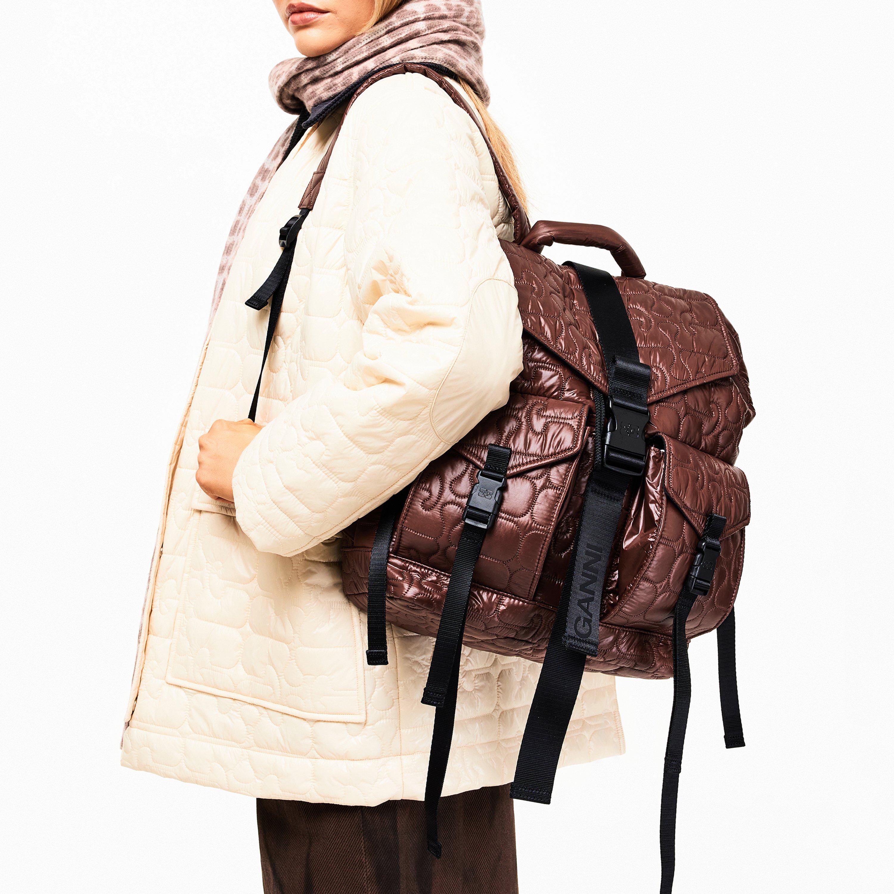 Chicory Coffee - Ganni - Ganni Quilted Bckpck Ld61 - 3