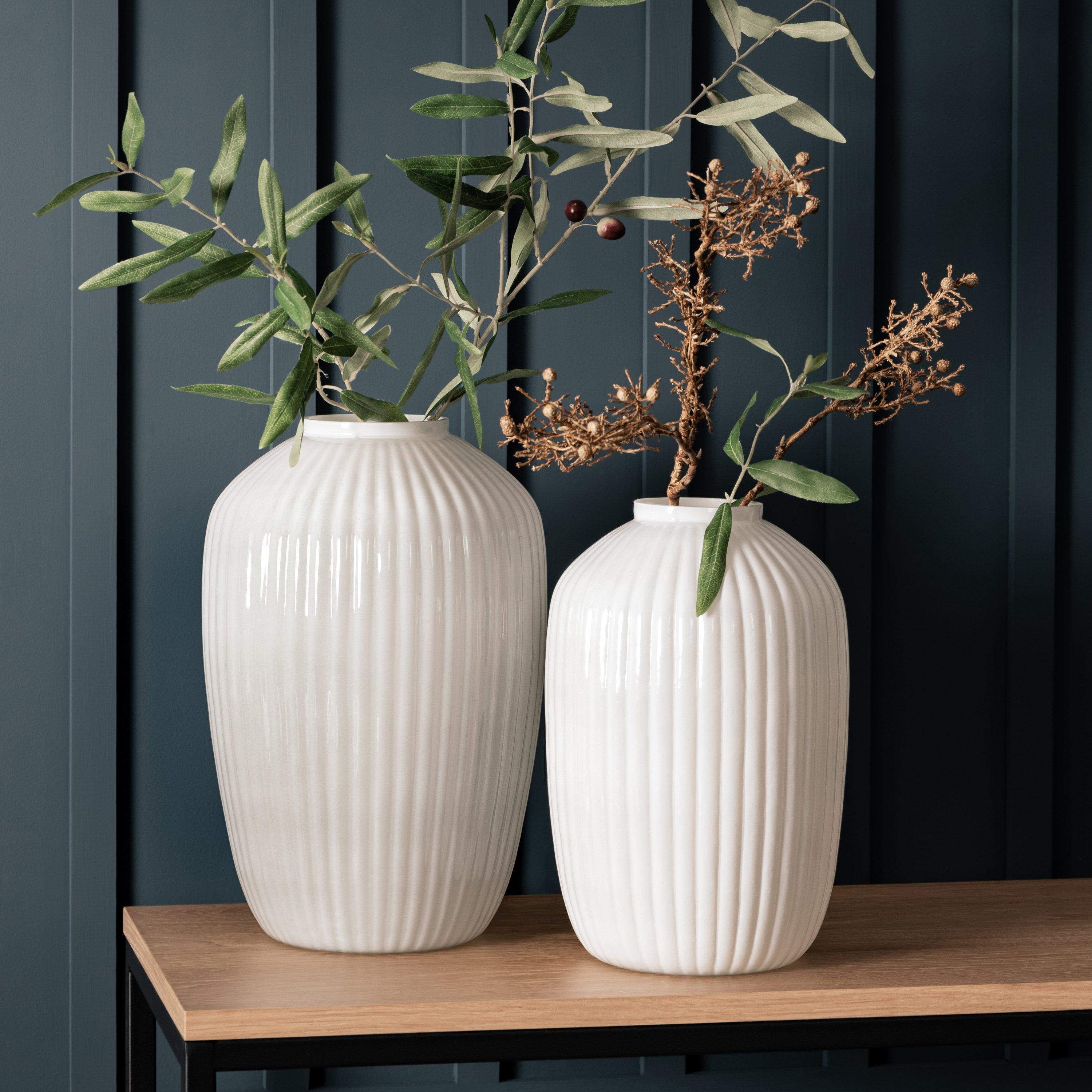 Gallery Fjord Vase Medium White 210x210x305mm