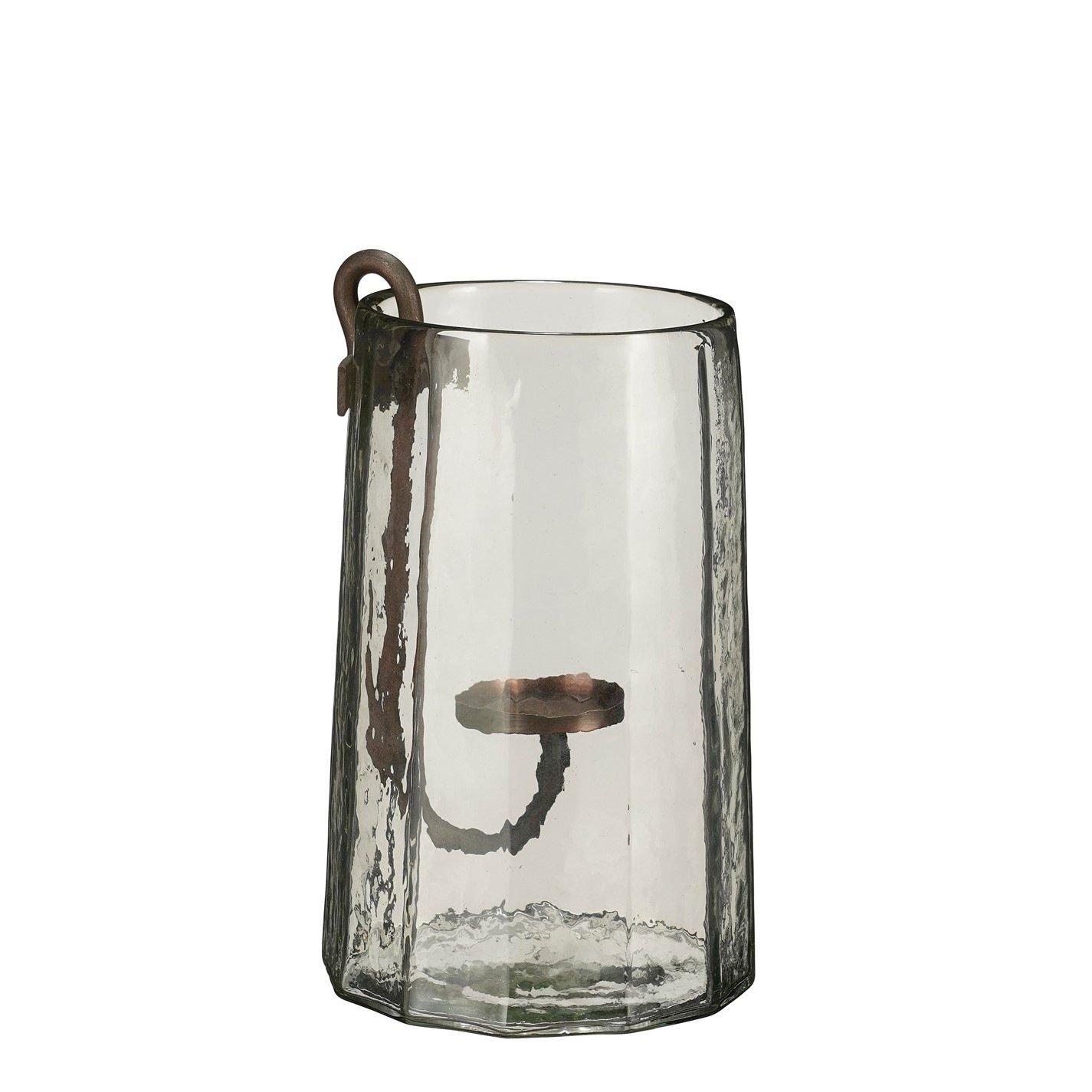 27.5x17.5cm - Mica - hurricane light with candleholder glass - 1