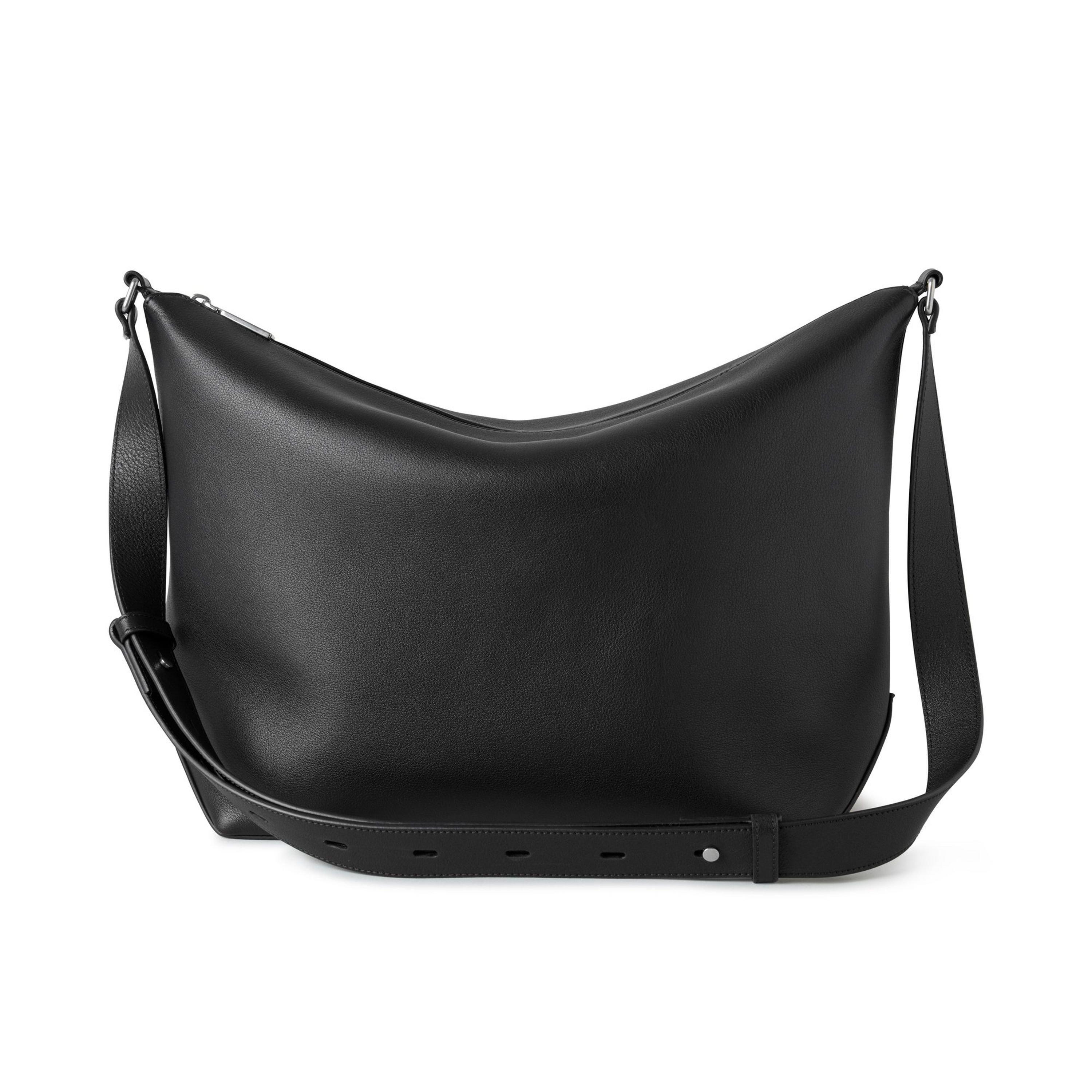 Black Silver - Mulberry - Men's Rye Supple Calf Leather Small Messenger Bag - 2