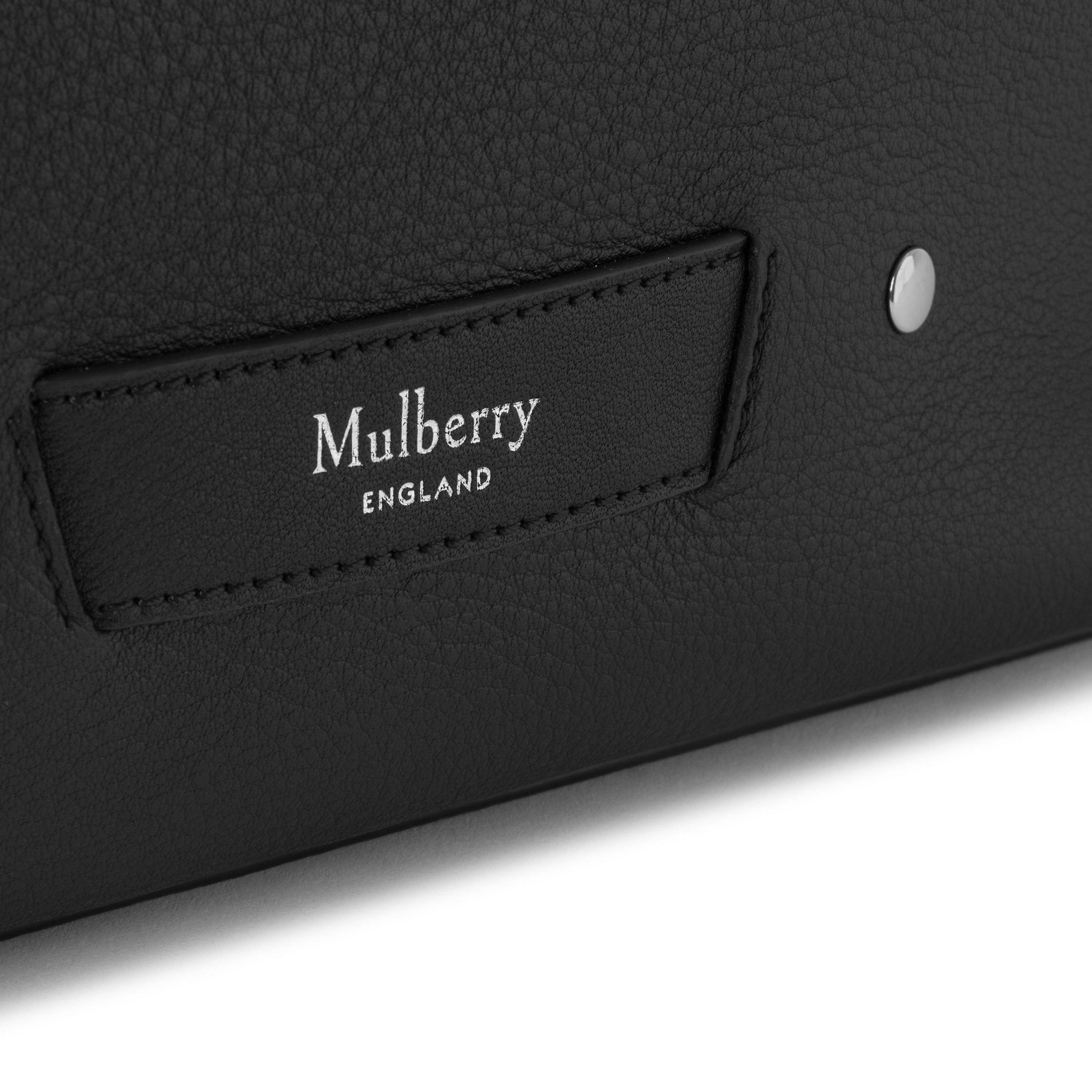 Black Silver - Mulberry - Men's Rye Supple Calf Leather Small Messenger Bag - 4