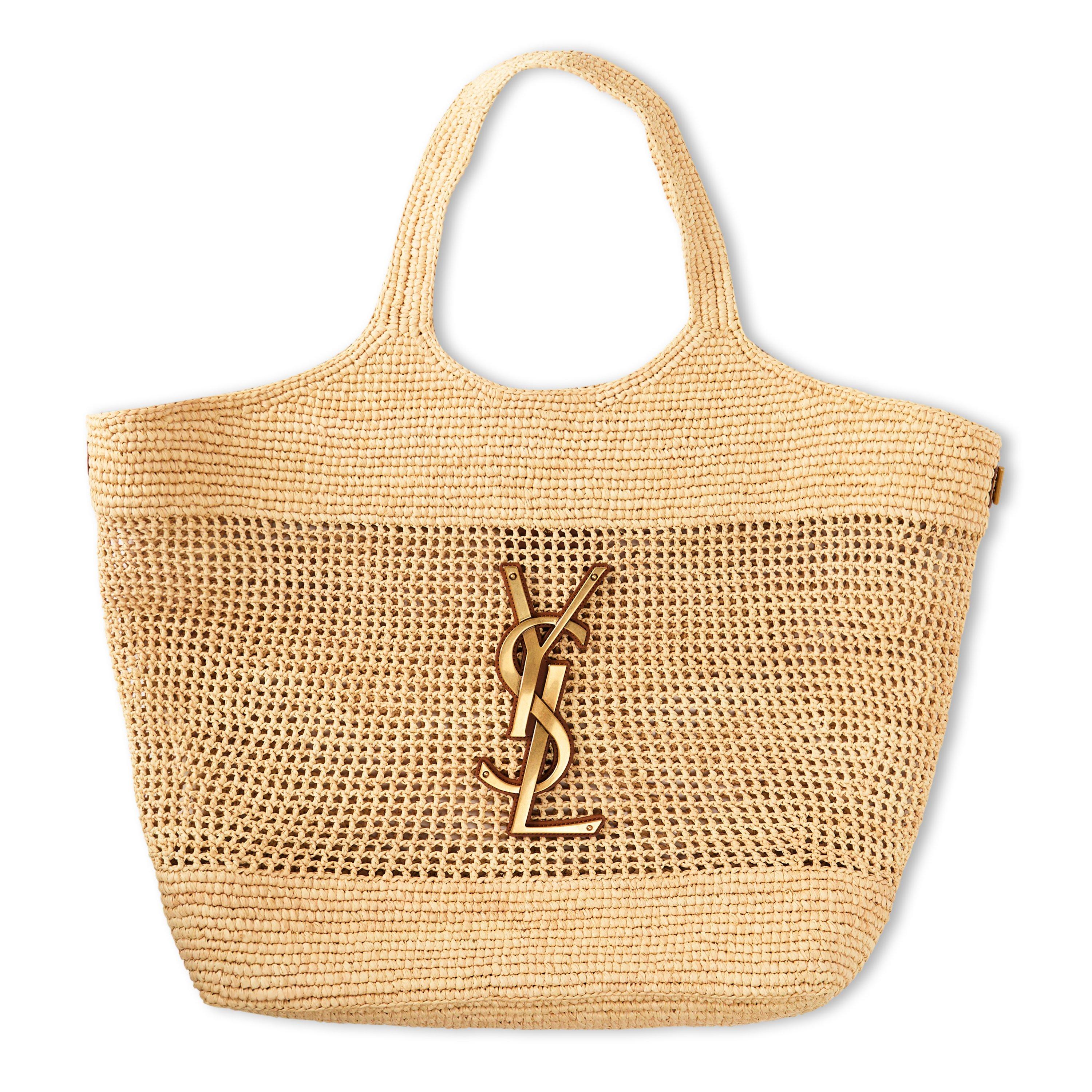 Naturale - Saint Laurent - Women's Raffia Icare Shoulder Bag - 1