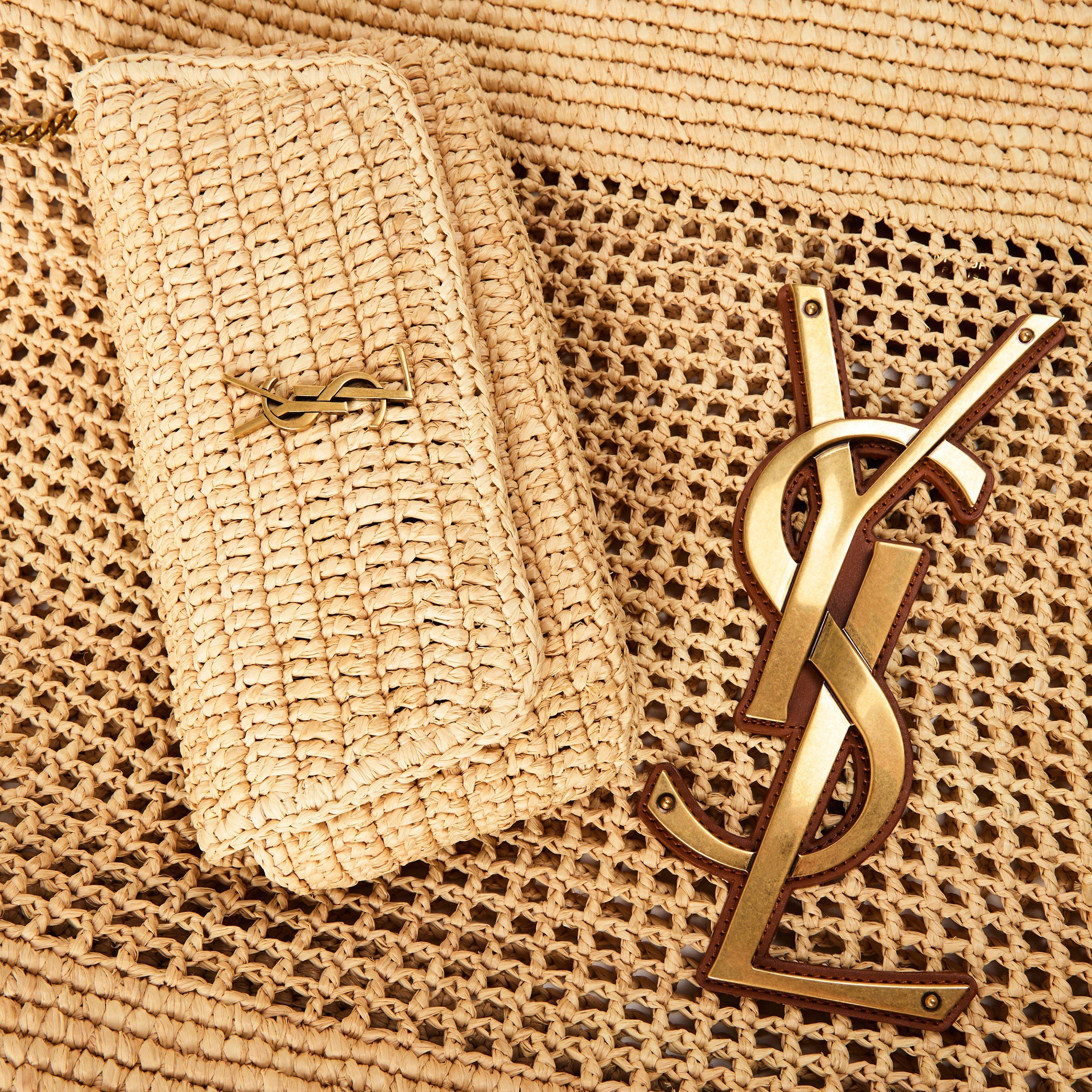 Naturale - Saint Laurent - Women's Raffia Icare Shoulder Bag - 3